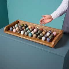 Collection of Polished Hardstone Mineral Eggs