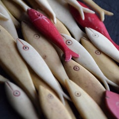 Collection of Prisoner of War Mutton Bone Fish Gaming Counters