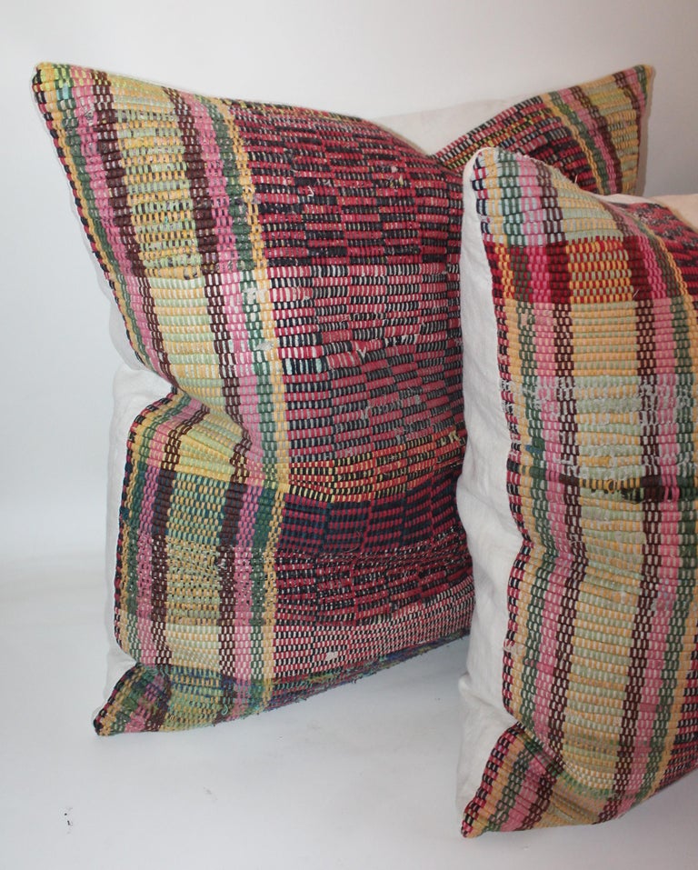Collection of Rag Rug Pillows, Four at 1stDibs