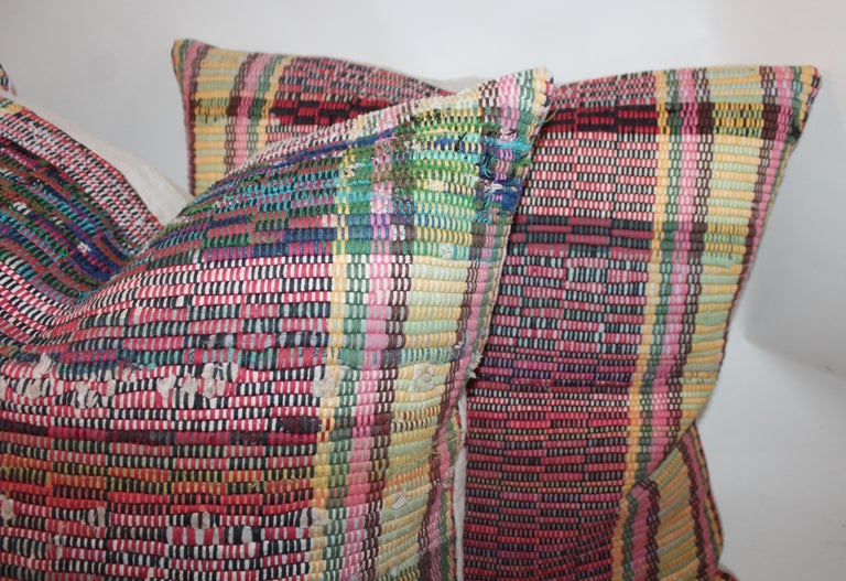 Collection of Rag Rug Pillows, Four at 1stDibs