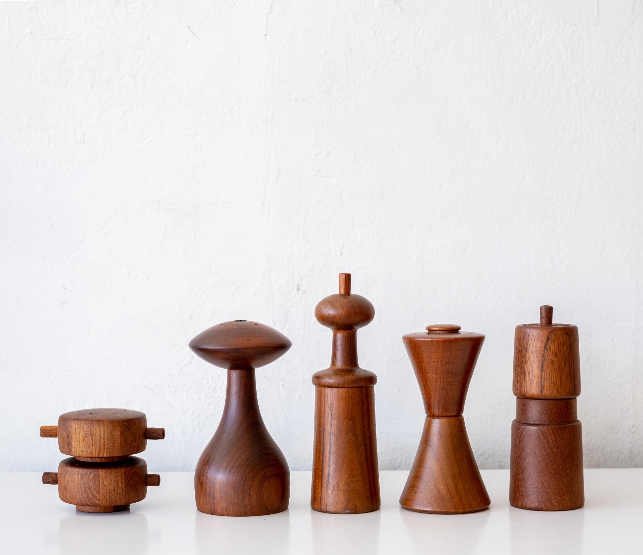 Collection of Rare Pepper Mills by Jens H. Quistgaard for Dansk 3