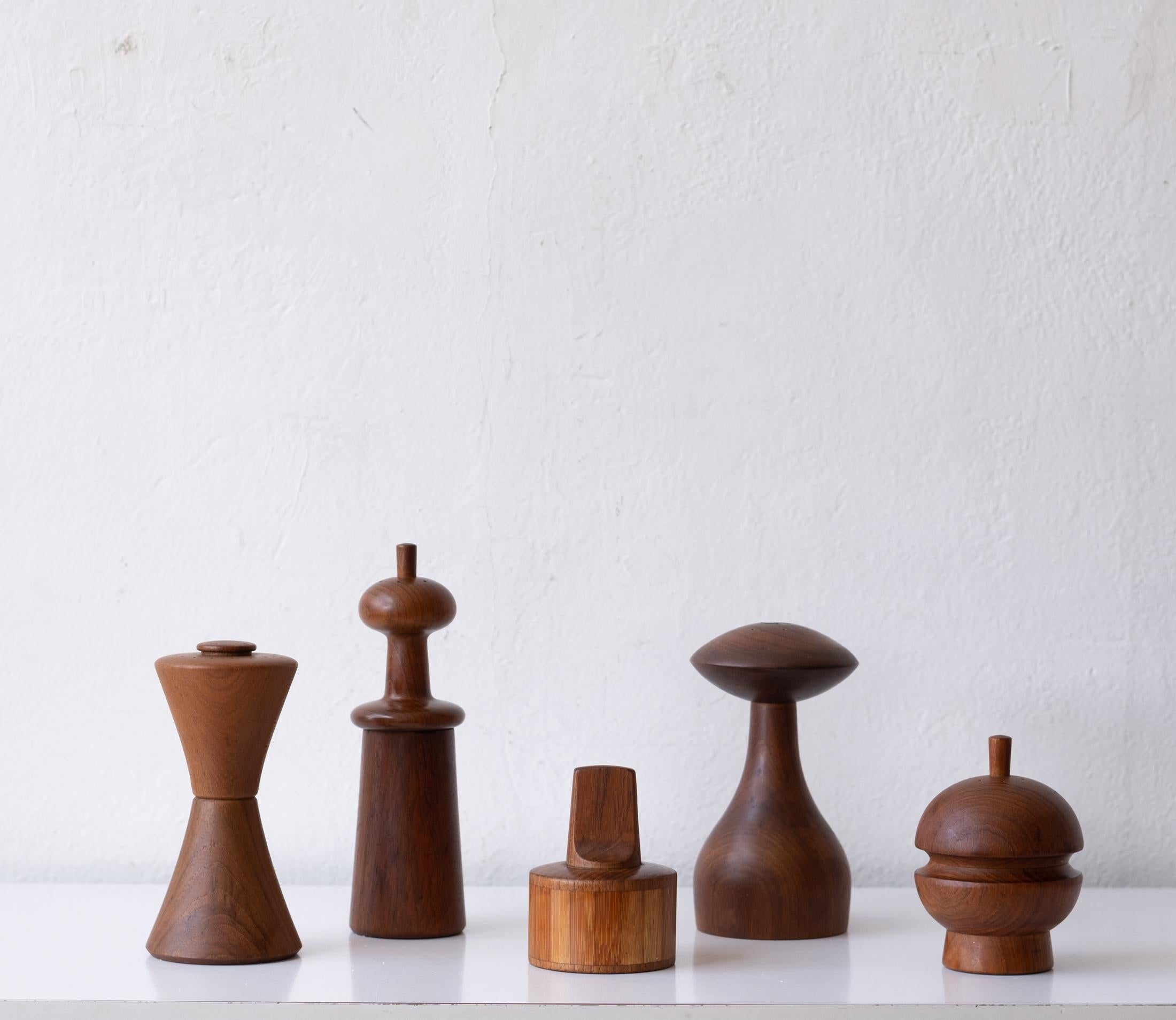 Collection of Rare Pepper Mills by Jens H. Quistgaard for Dansk 11