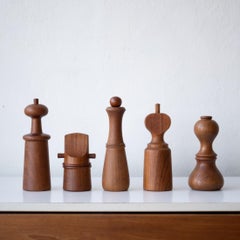 Kollektion seltener Pfeffermühlen von Jens H. Quistgaard für Dansk
