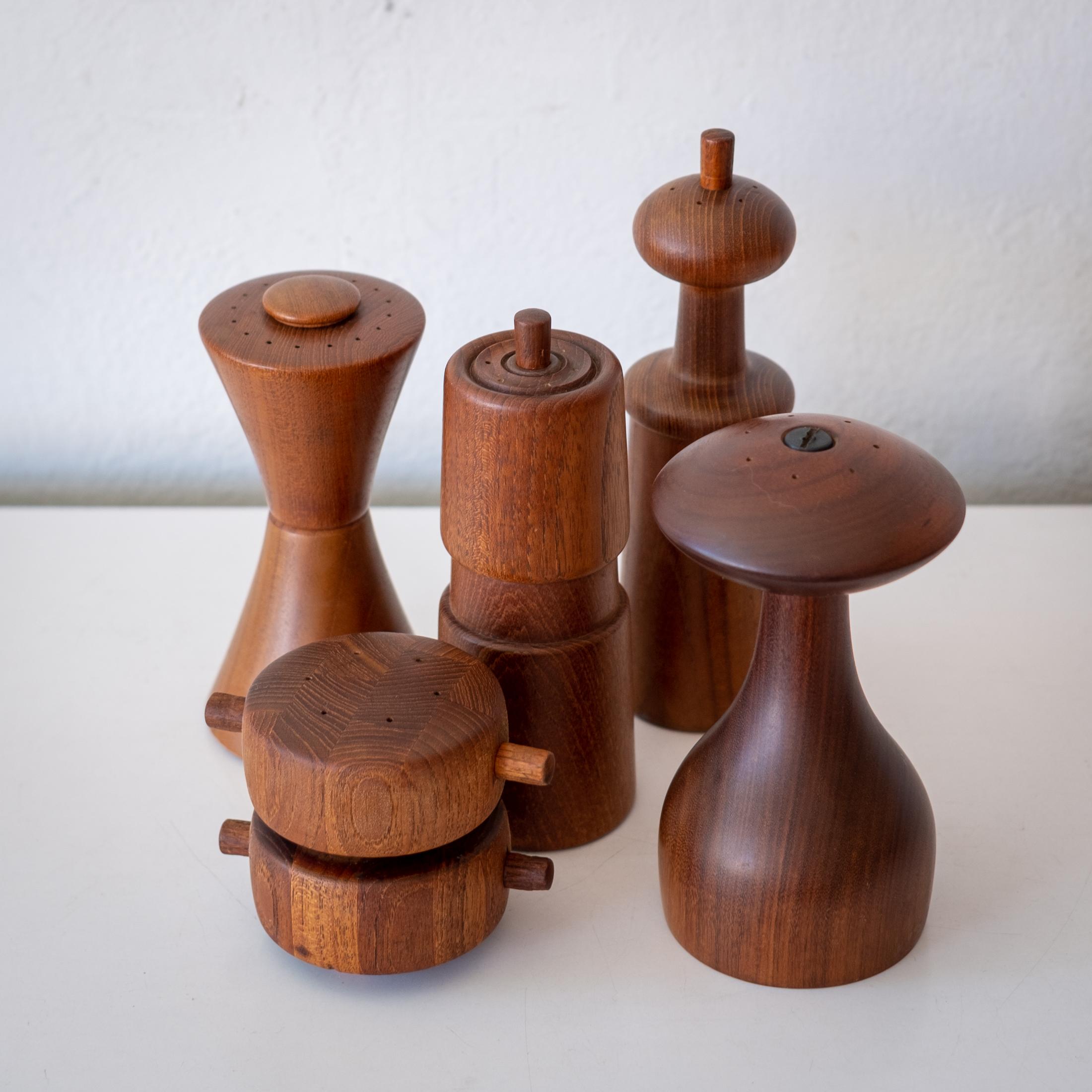 Collection of Rare Pepper Mills by Jens H. Quistgaard for Dansk In Good Condition In San Diego, CA