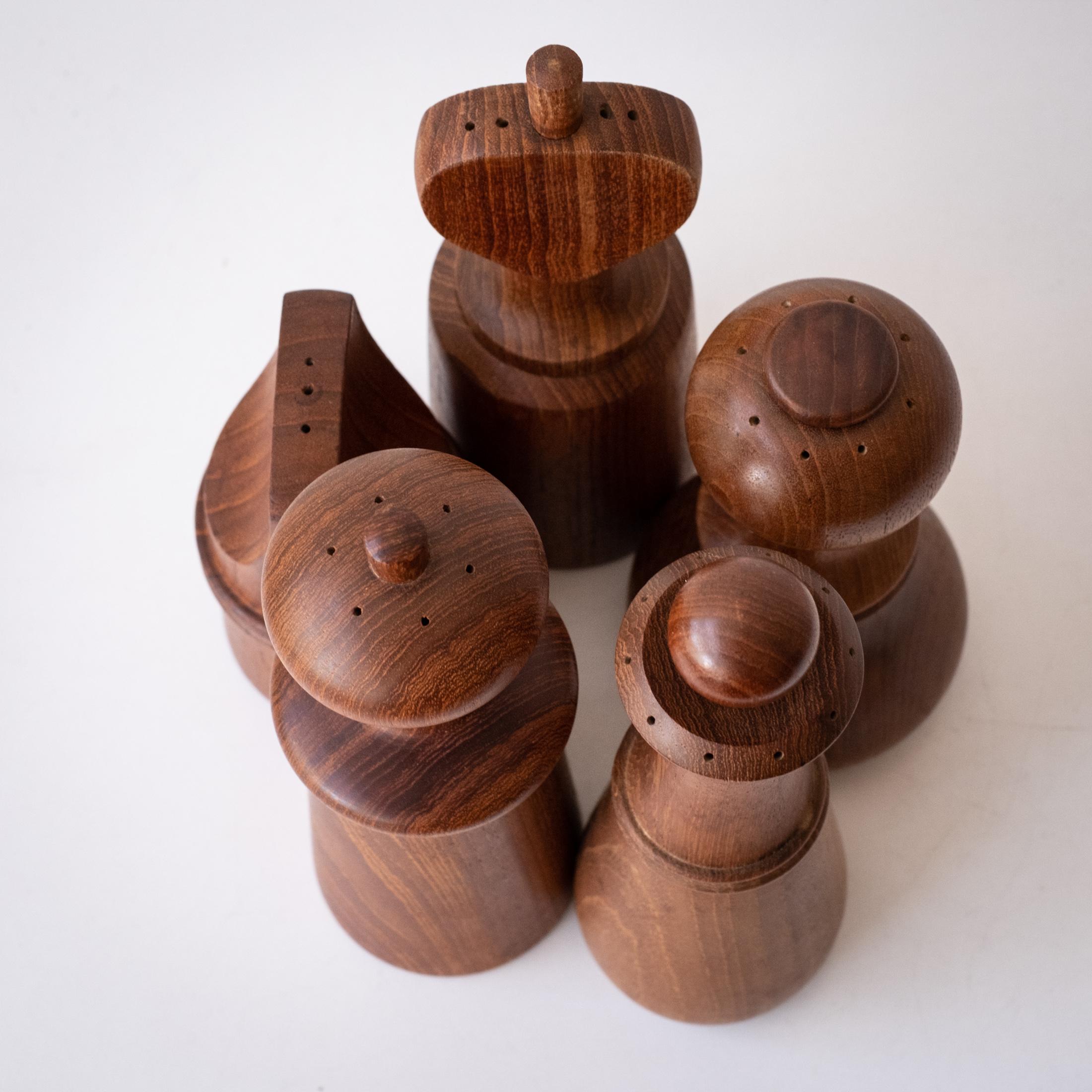 Mid-Century Modern Collection of Rare Pepper Mills by Jens H. Quistgaard for Dansk