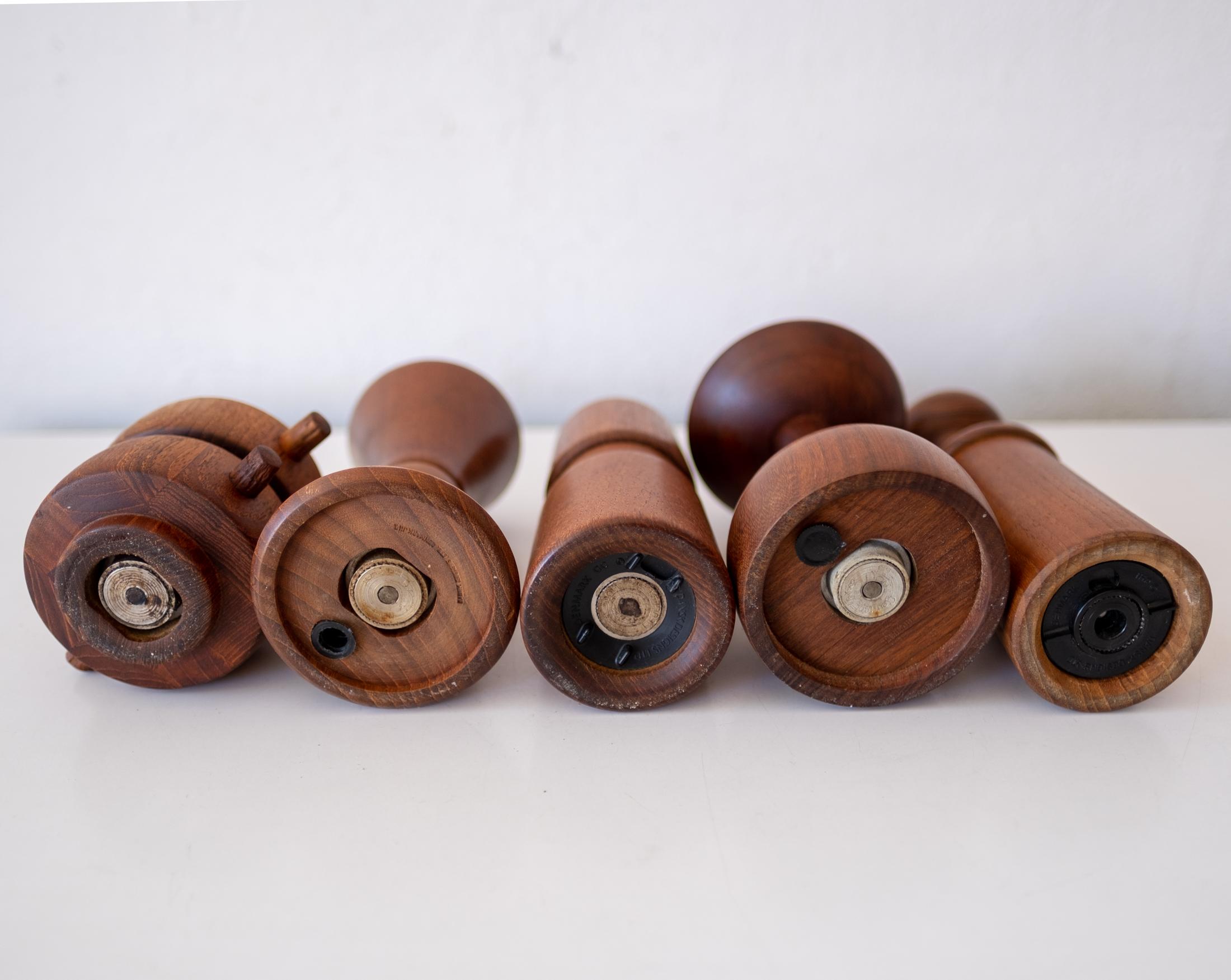 Cane Collection of Rare Pepper Mills by Jens H. Quistgaard for Dansk