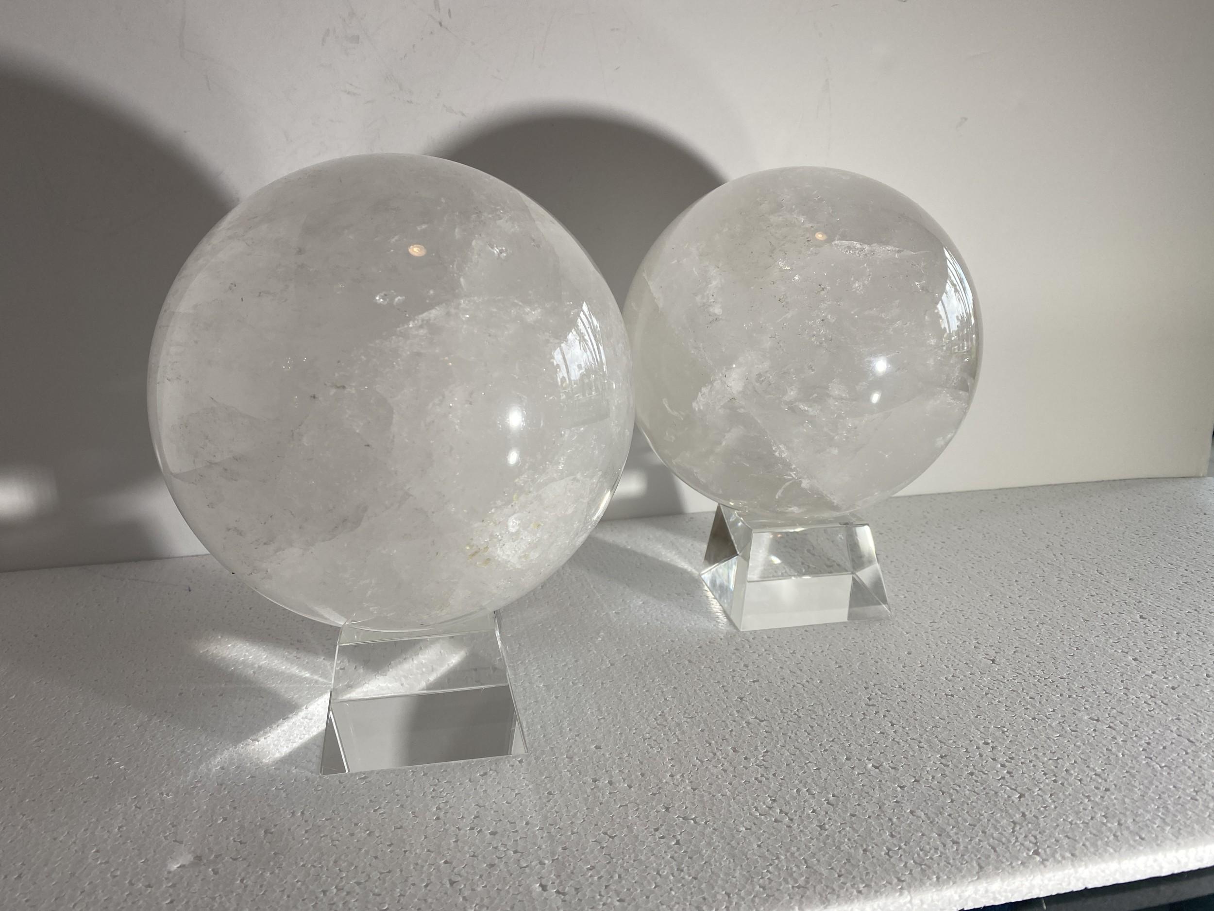 Group of 35 Rock Crystal Spheres (PRICED EACH) (vary between 2.5