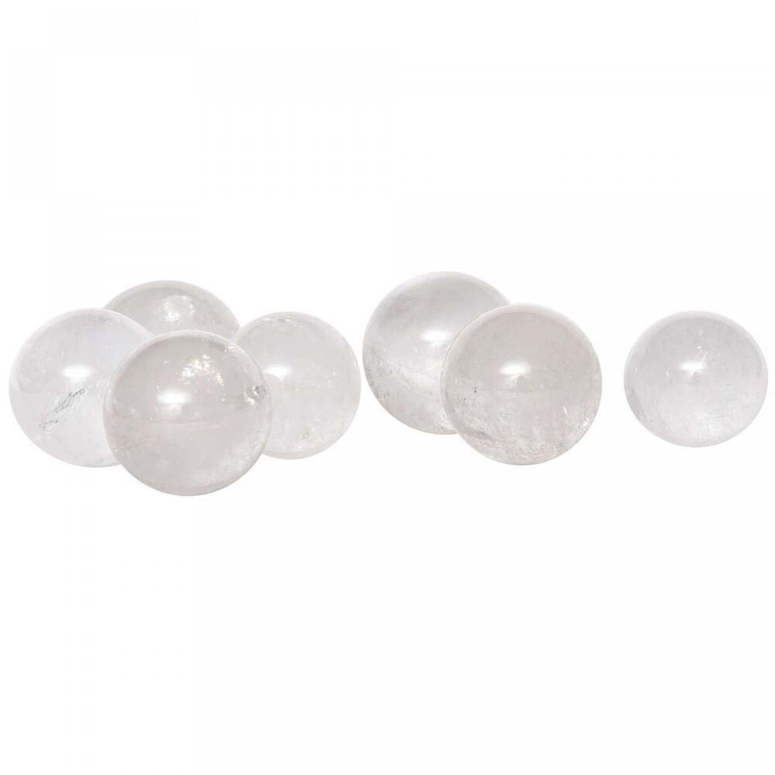 Unknown Collection of  Rock Crystal Spheres For Sale
