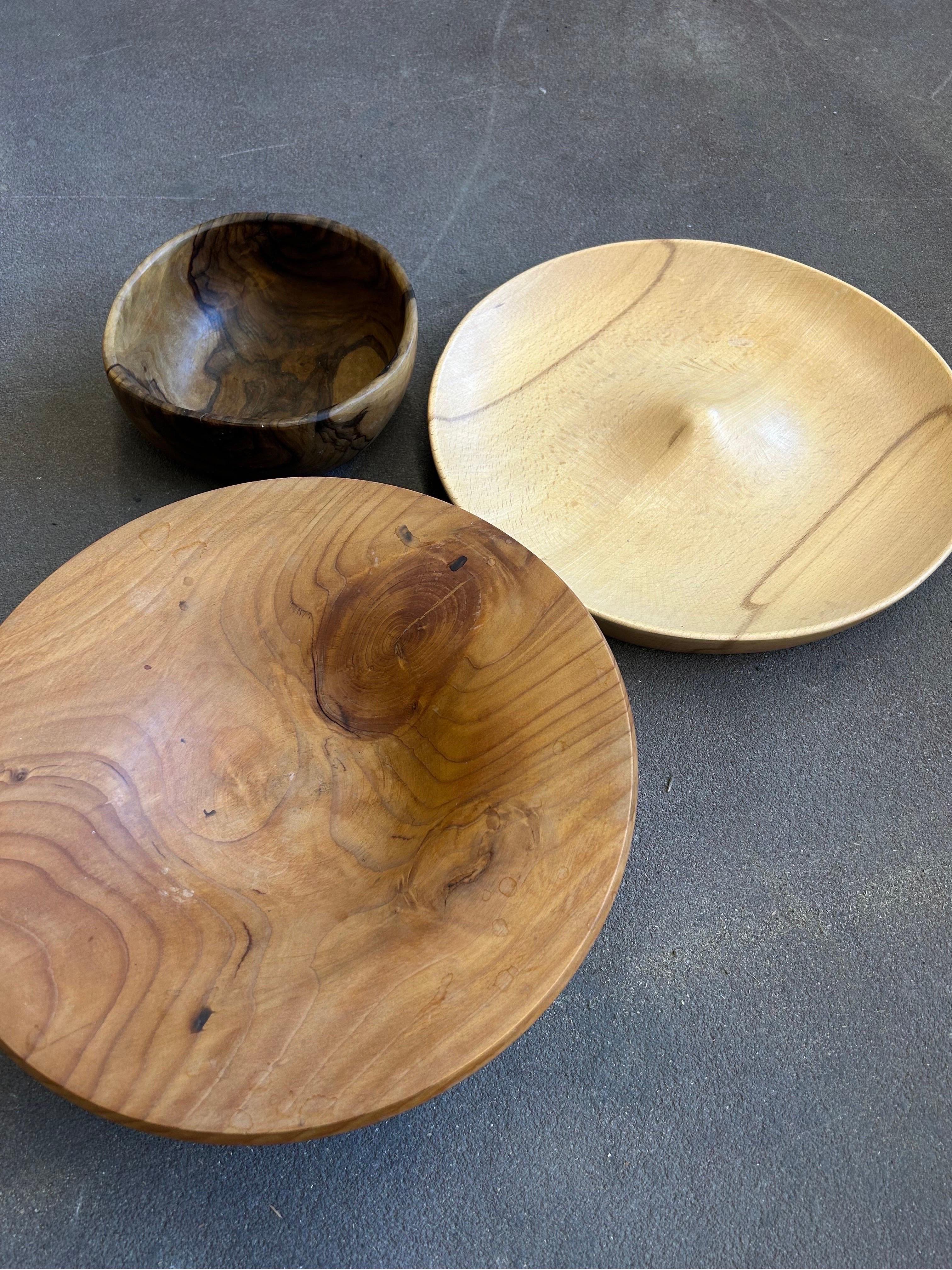Collection of Scandinavian Wooden Bowls and Dishes For Sale 1
