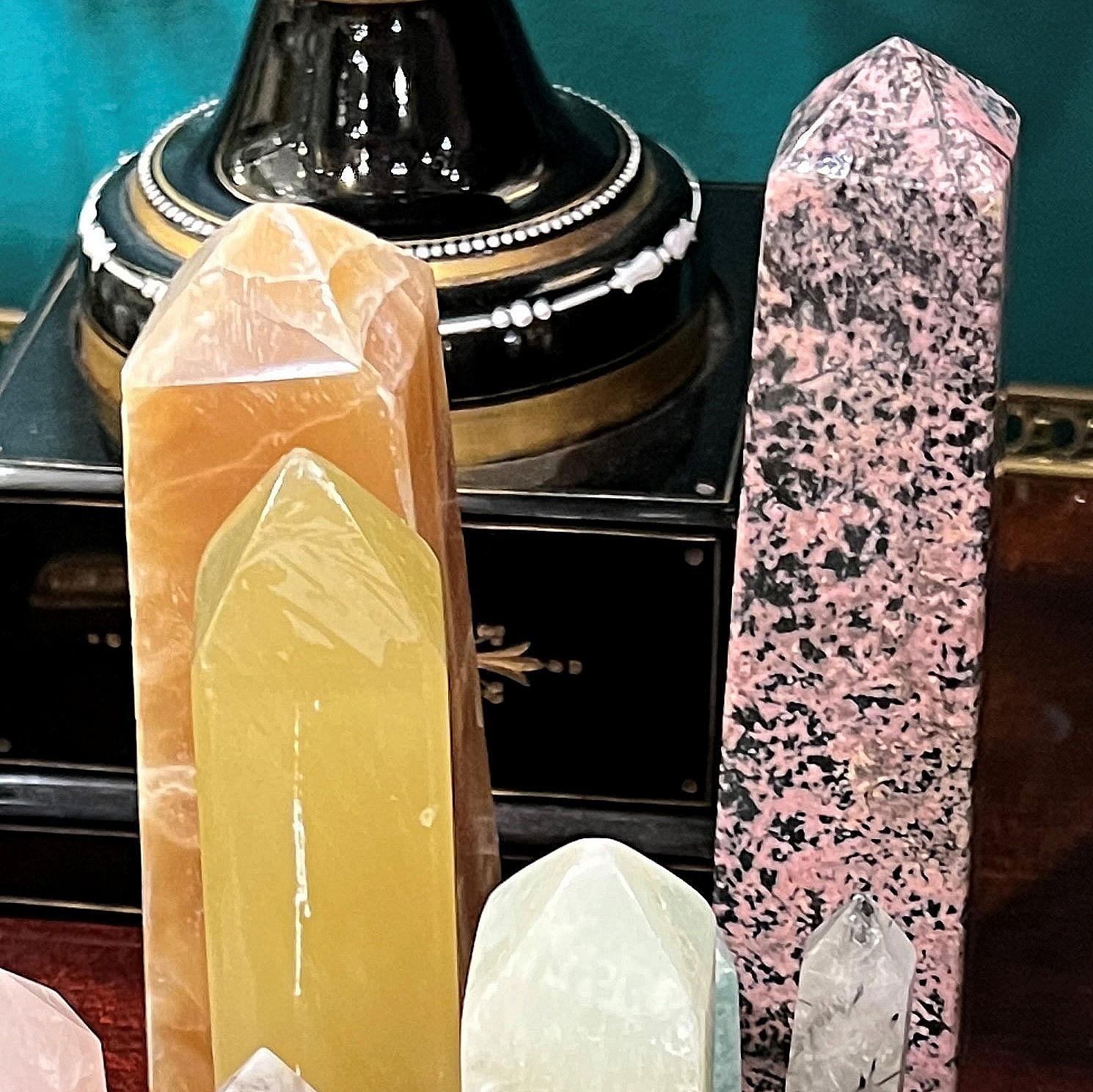 20th Century Collection of Semi Precious Stone Obelisks For Sale