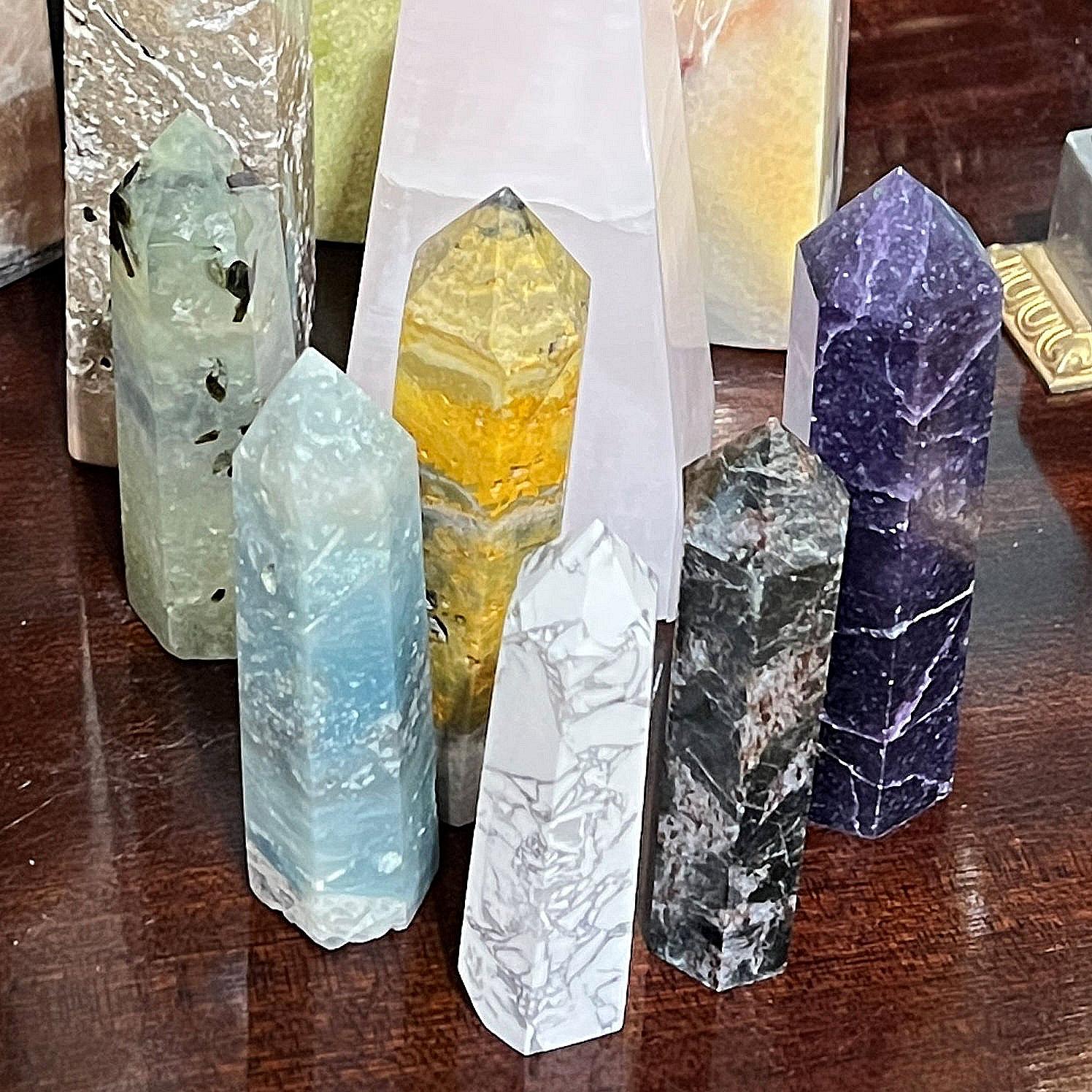 Collection of Semi Precious Stone Obelisks For Sale 2