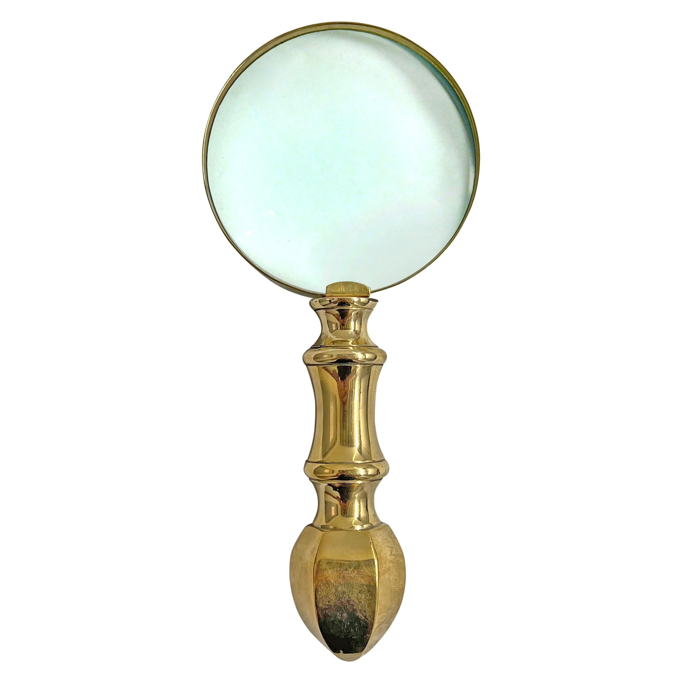 Collection of Seven 19th Century English Brass Magnifying Glasses on Mounts In Good Condition For Sale In Chicago, IL