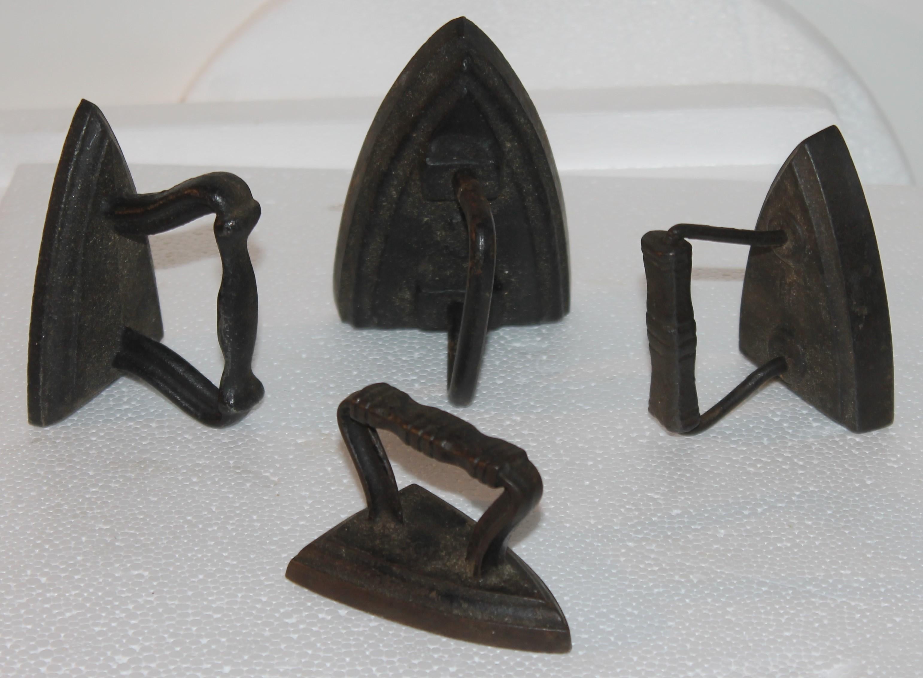 Adirondack Collection of Seven 19thc Miniature Irons For Sale
