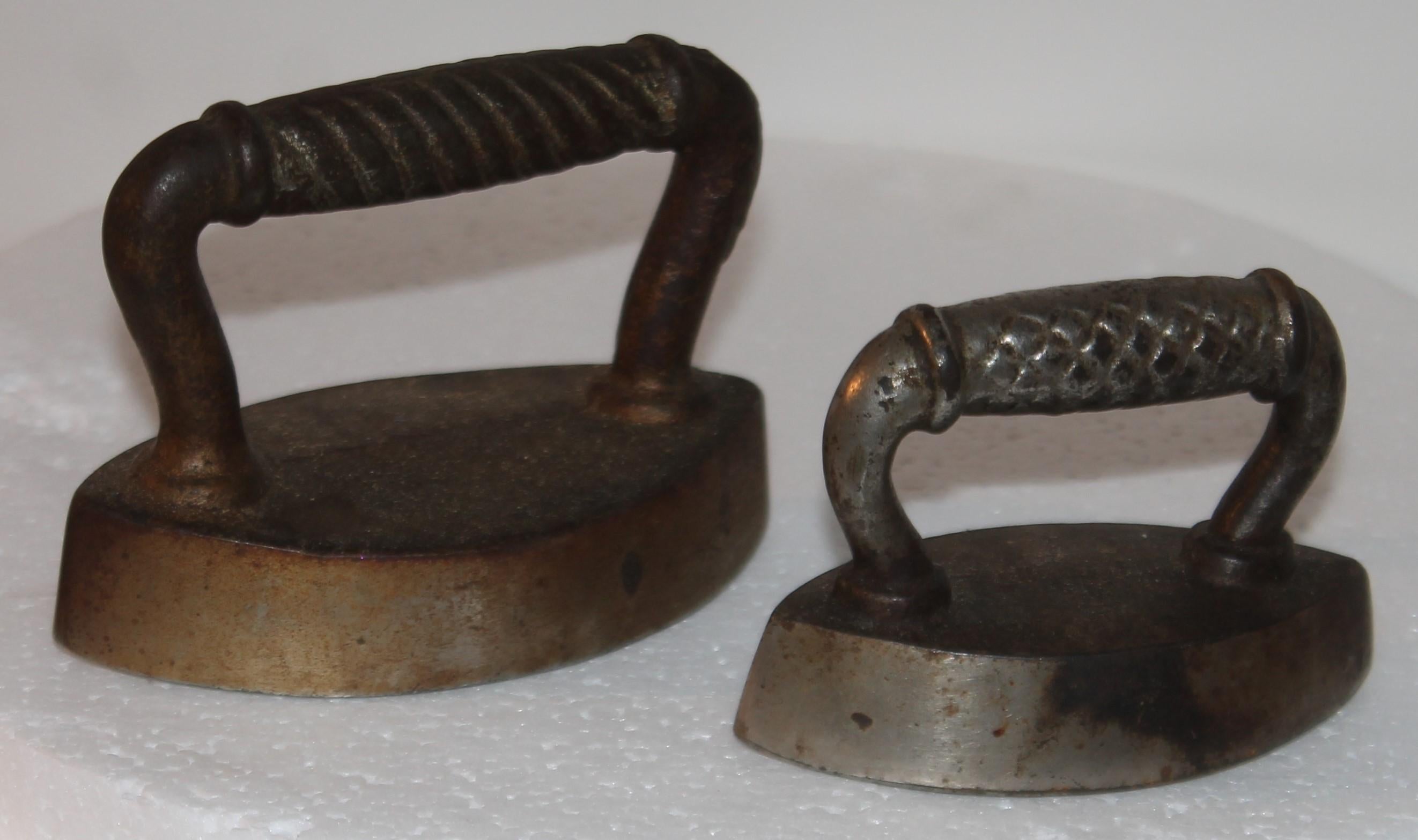 American Collection of Seven 19thc Miniature Irons For Sale