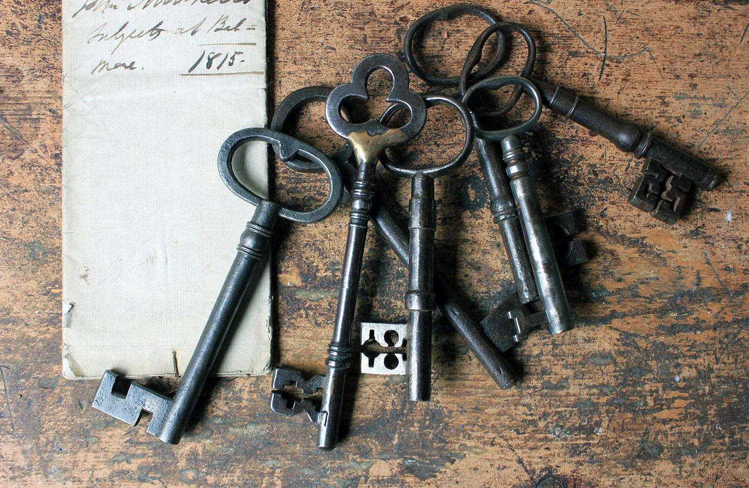 Collection of Seven Antique Keys, circa 1790-1850 9