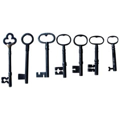 Collection of Seven Antique Keys, circa 1790-1850