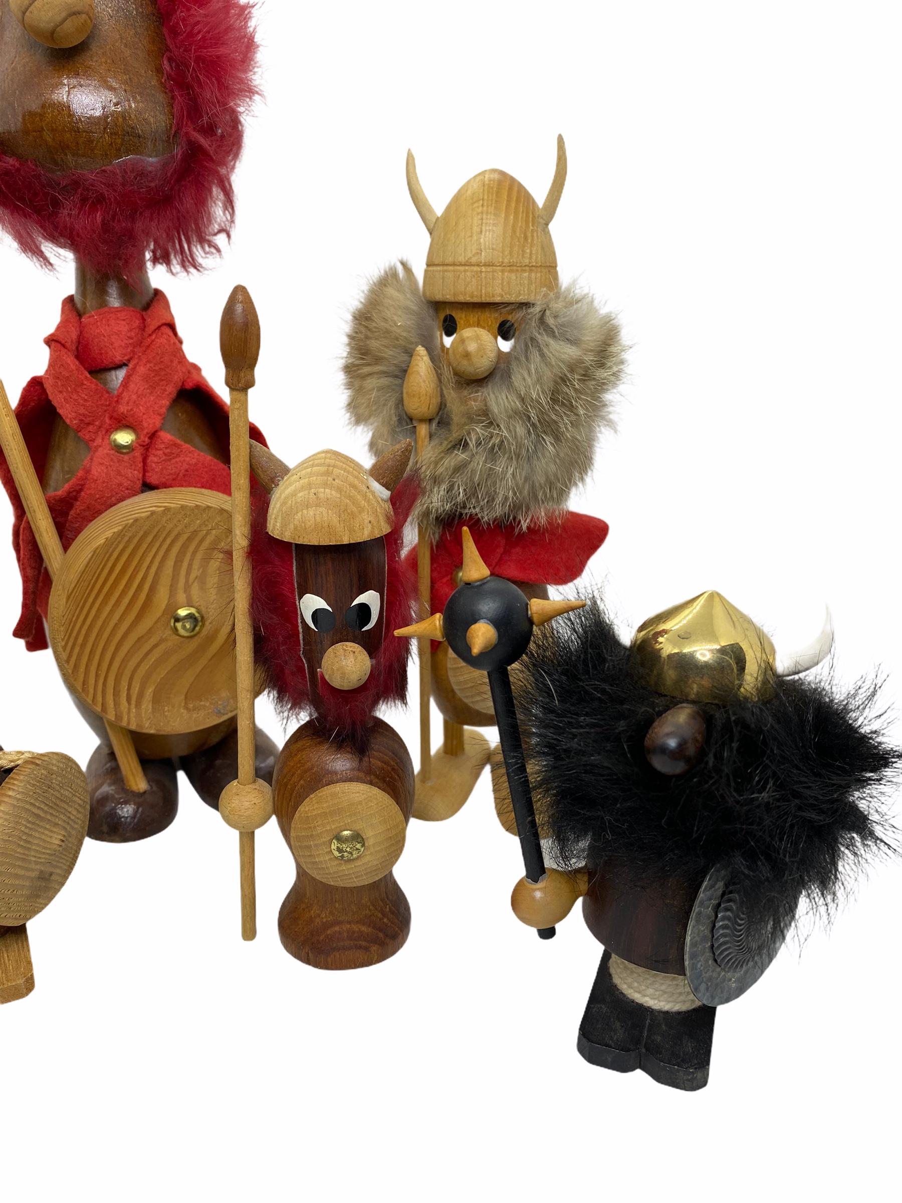 Danois Collection de sept Vikings danois par Hans Bolling et Bojesen en vente