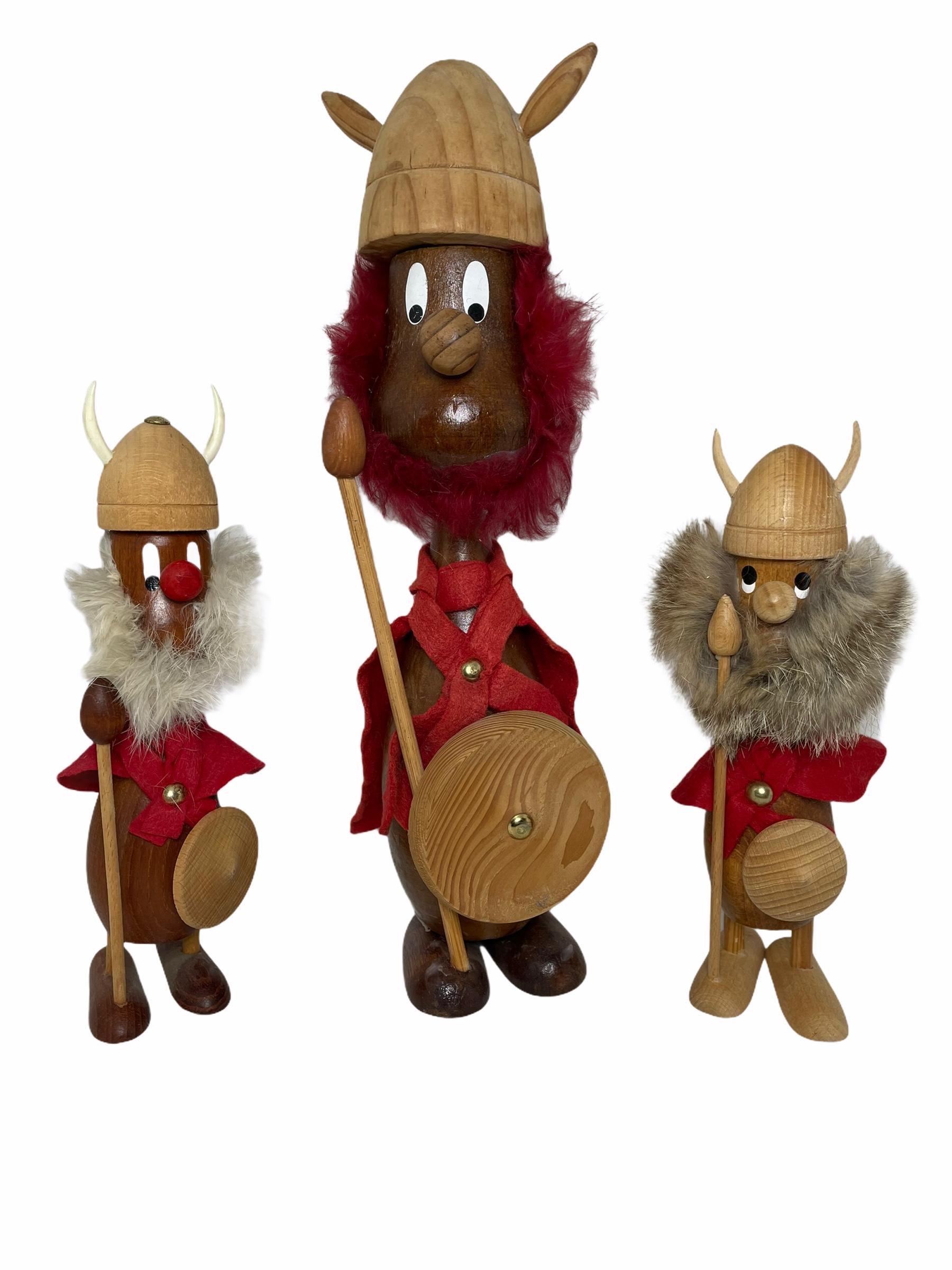 Mid-Century Modern Collection of Seven Danish Vikings by Hans Bolling and Bojesen For Sale