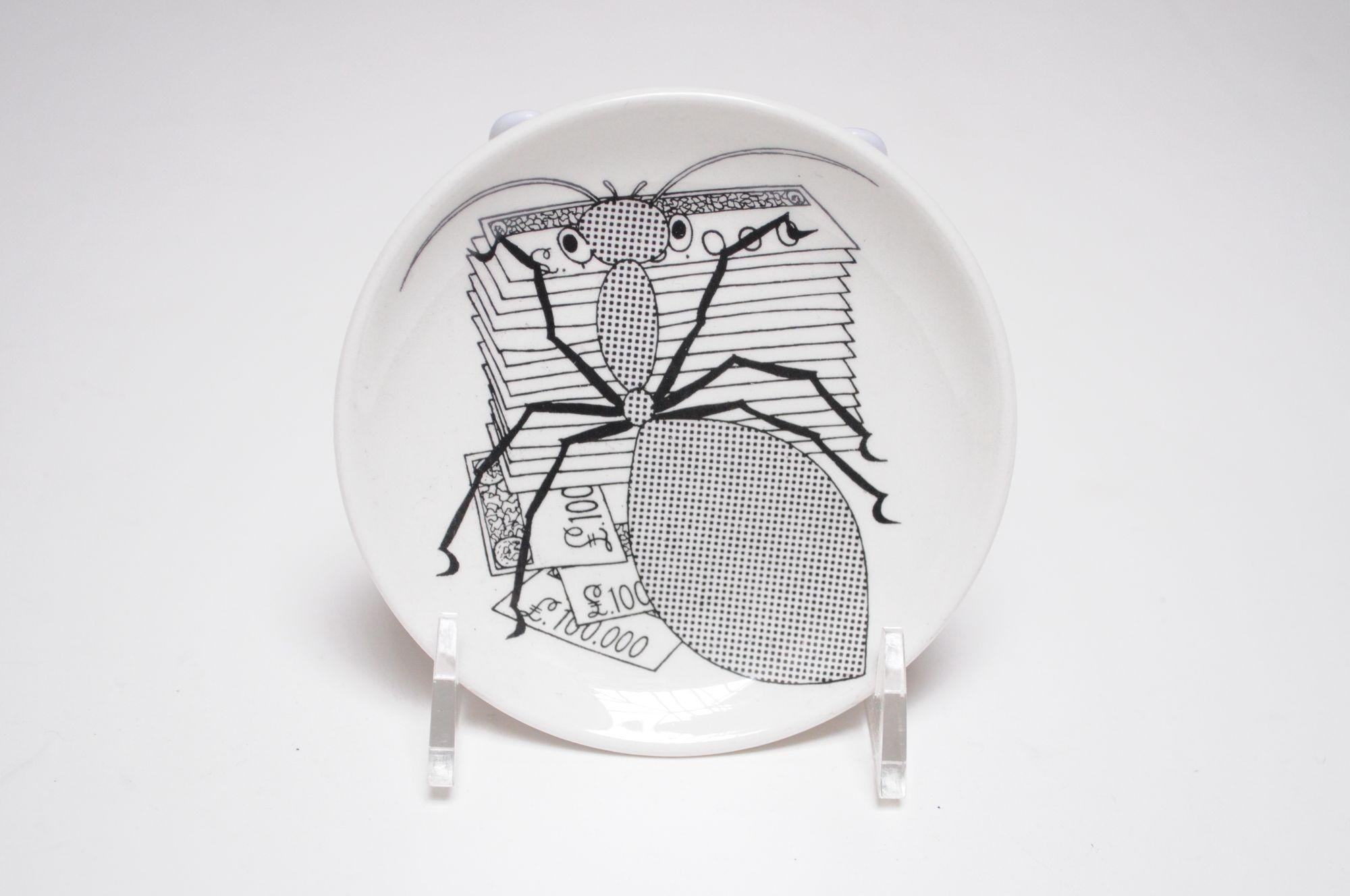 Collezione di sette sottobicchieri vintage di Piero Fornasetti per Banca Unione Milano In condizioni buone a Brooklyn, NY
