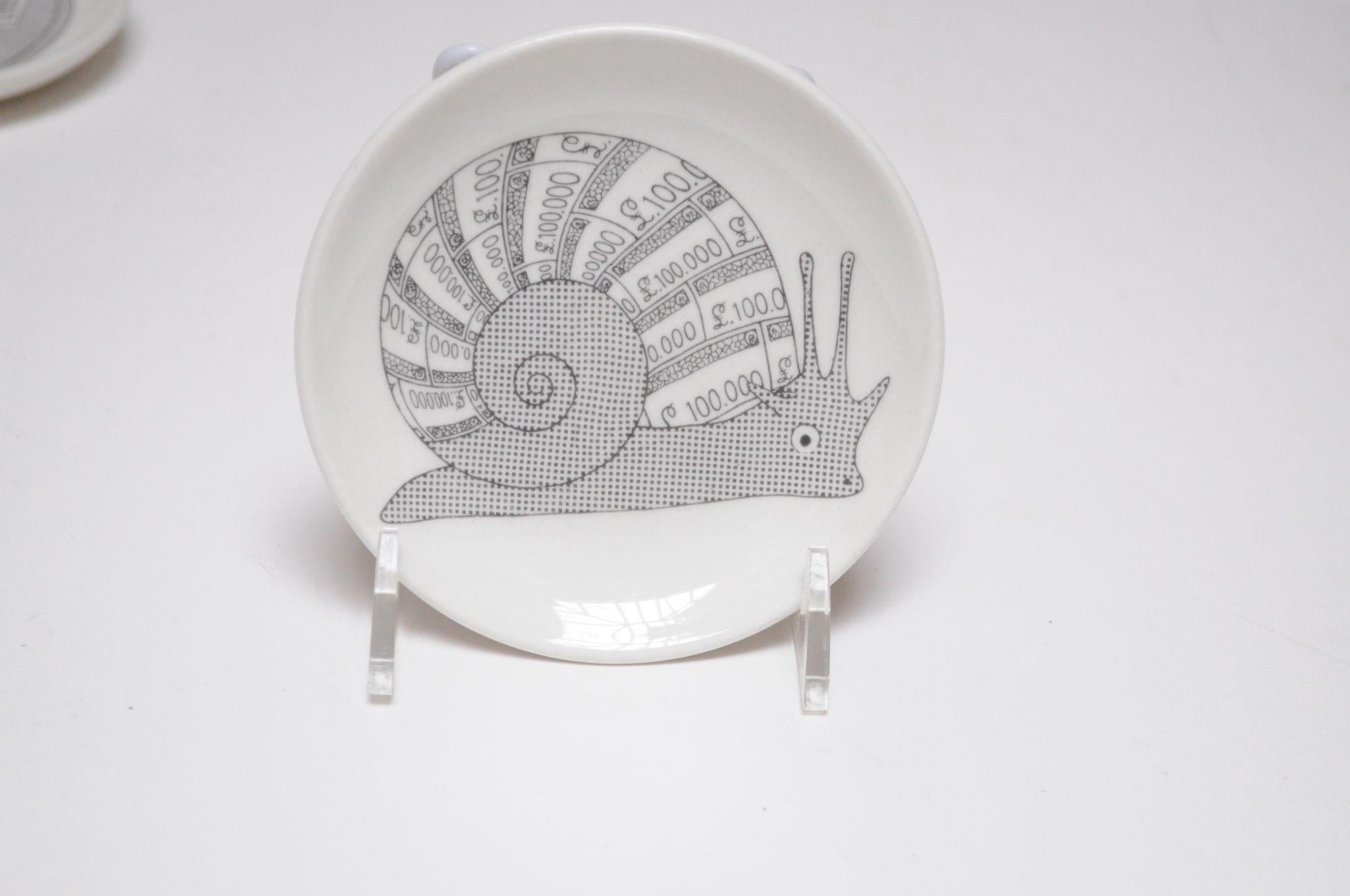 Collezione di sette sottobicchieri vintage di Piero Fornasetti per Banca Unione Milano 2