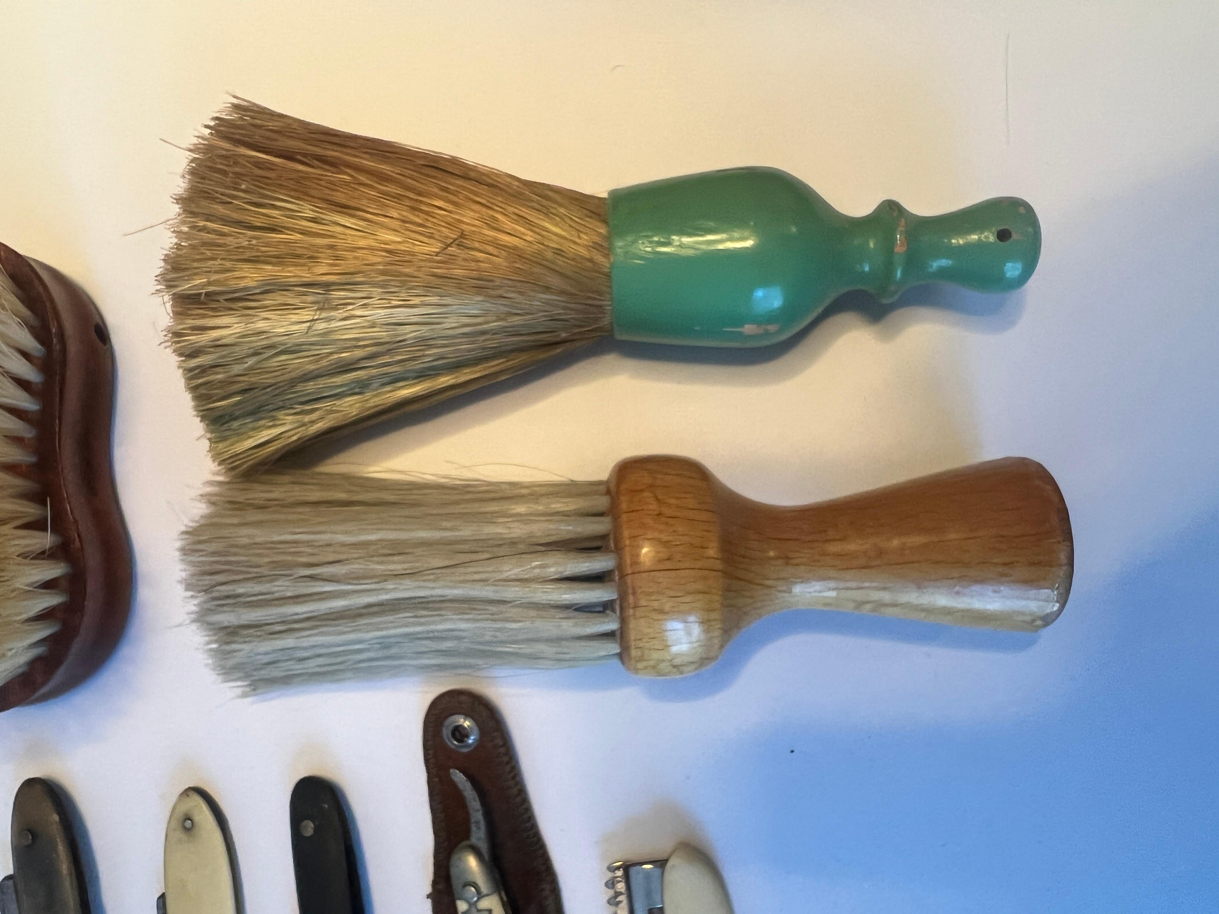Collection of Shaving Razors Brushes and Clothing Brush For Sale 4