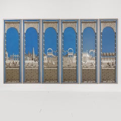 "19th Century French Directoire Panoramic Wallpaper Panels, Framed"