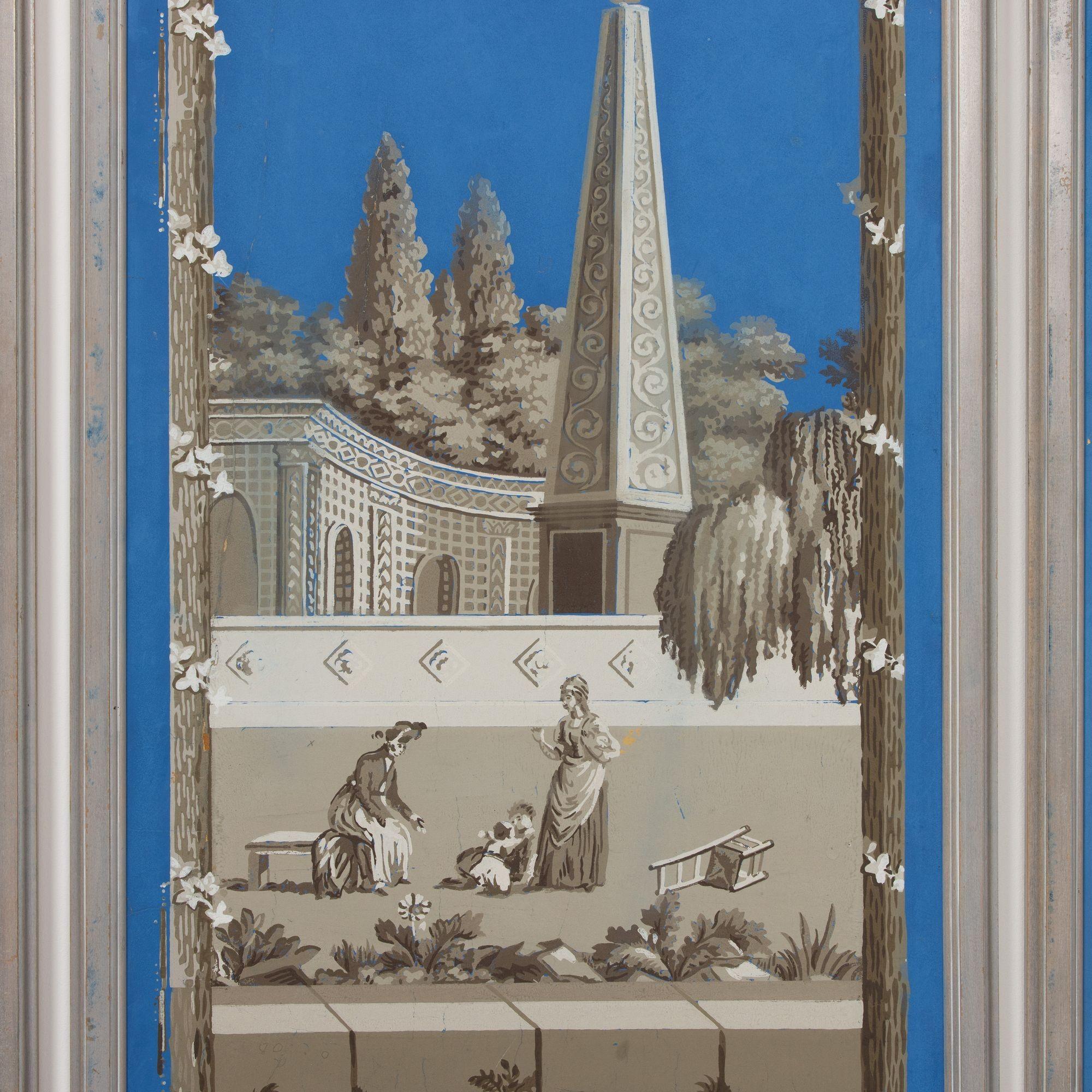 Sammlung von sechs Exemplaren aus dem 19. French Directoire Gerahmte Panorama-Tapeten-Paneele (Französisch) im Angebot