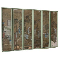 Collection of Six 19th Century Watercolour on Rice Paper Oriental Scenes