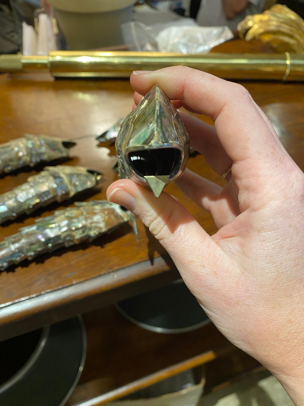 Collection of Six 20th Century Mexican Abalone & Reticulated Fish For Sale 8
