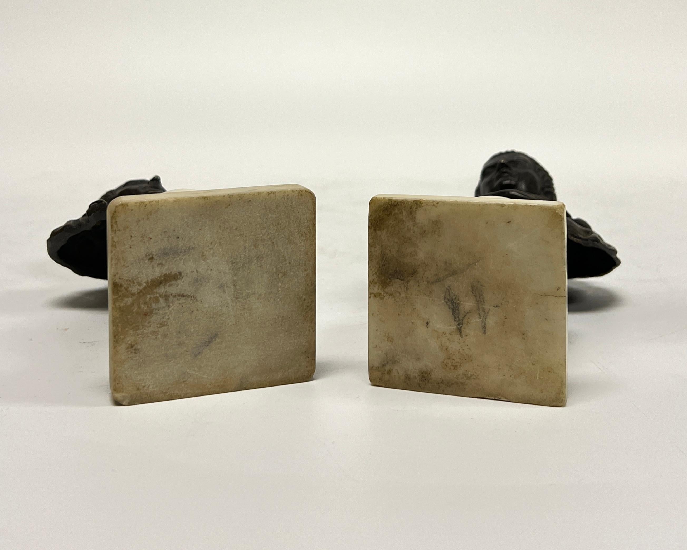 Collection'S di sei (6) busti di bronzo in marmo del Grand Tour di Imperatori Romani in vendita 5