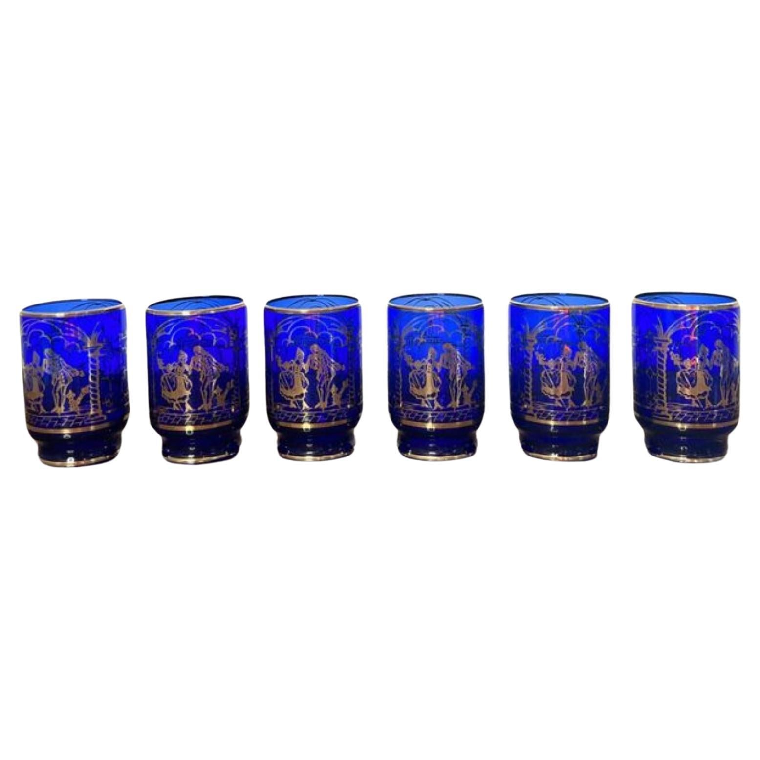 Collection of six antique glasses  For Sale