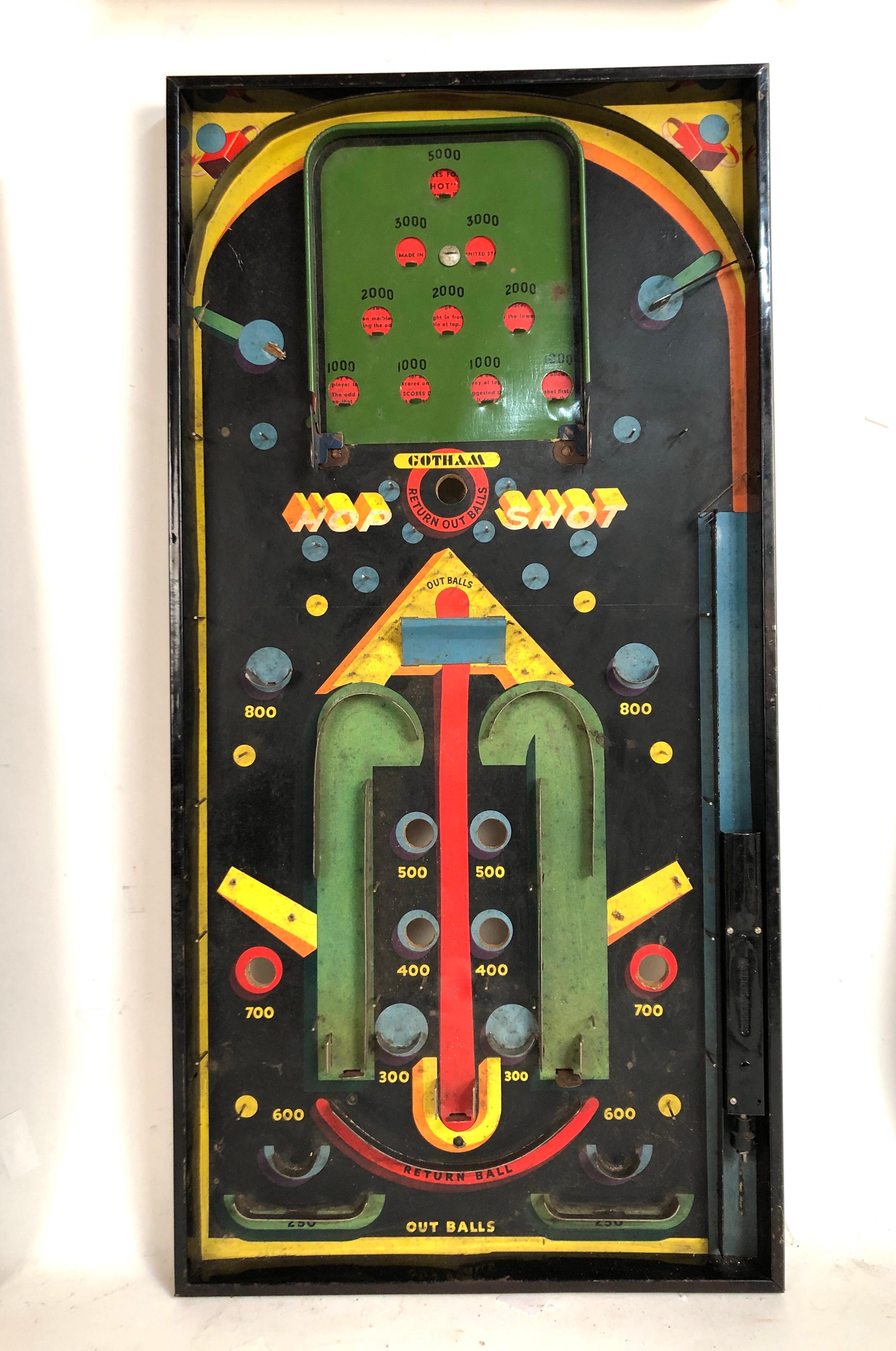 Machine-Made Collection of Six Antique Table Top Pinball Games, circa 1920s-1940s