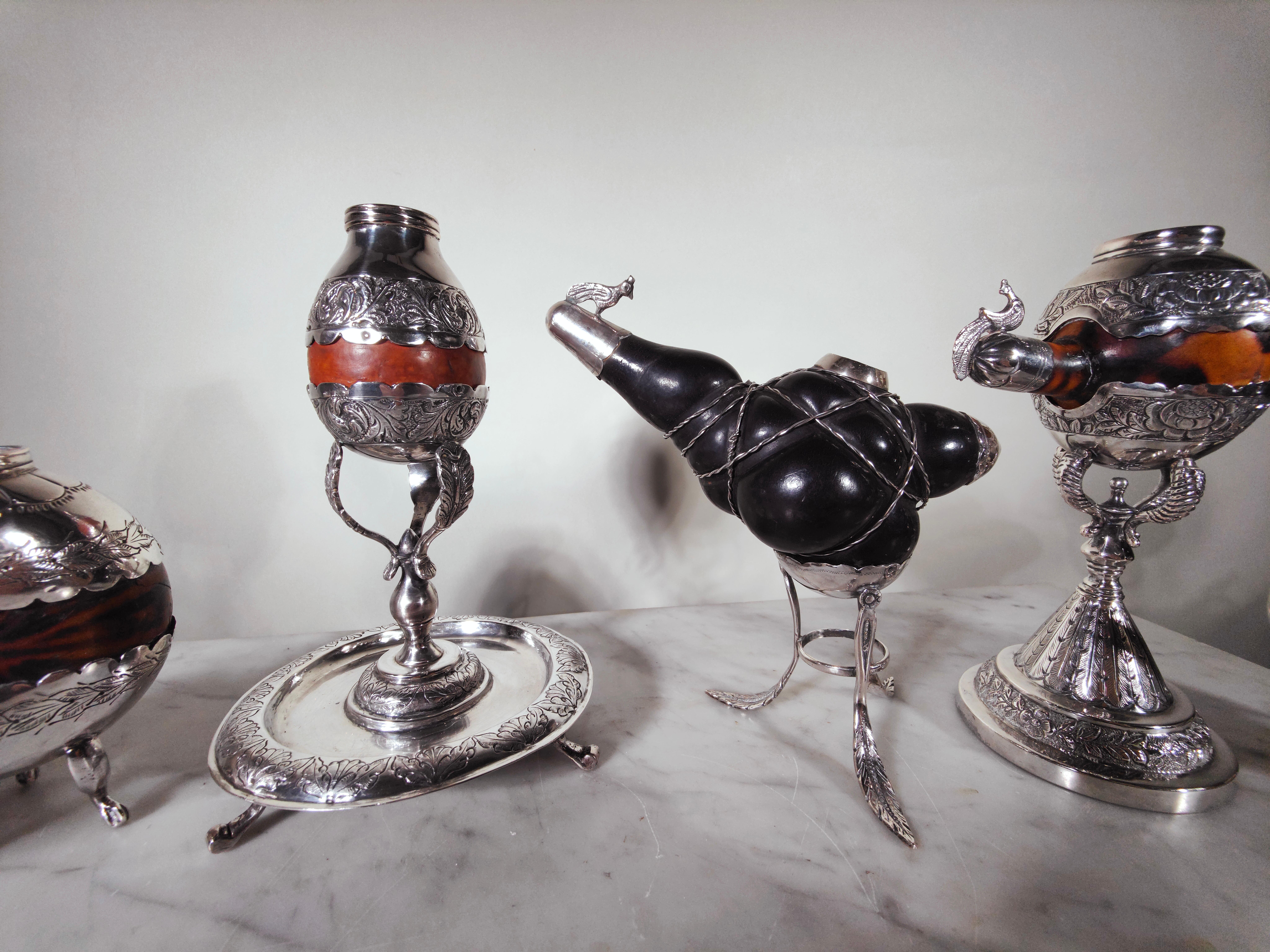 Collection of Six Colonial Pots in Silver, Eighteenth Century For Sale 1