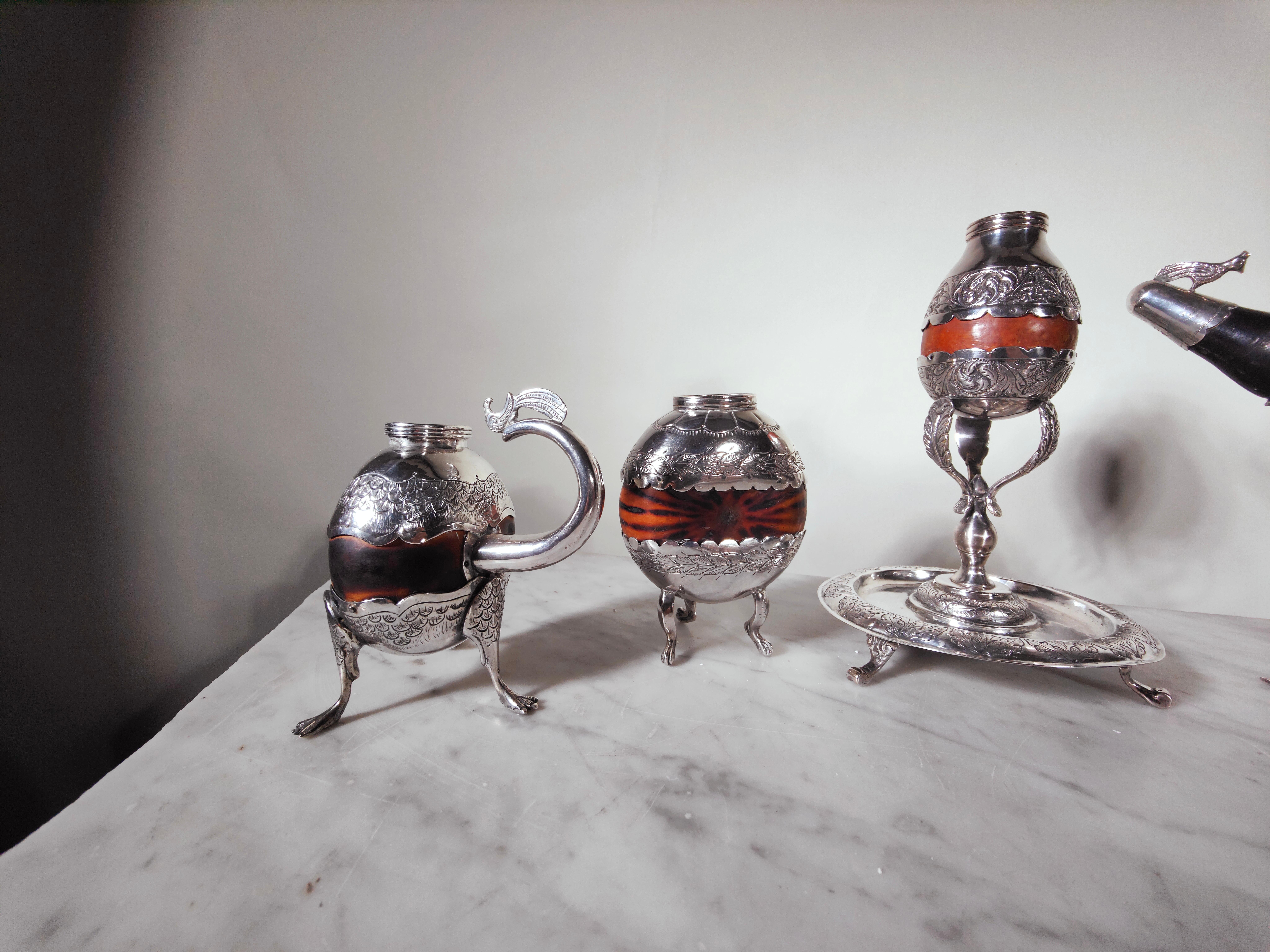 Collection of Six Colonial Pots in Silver, Eighteenth Century For Sale 2