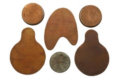 Collection of Six Copper Trays as Hanging Sculpture