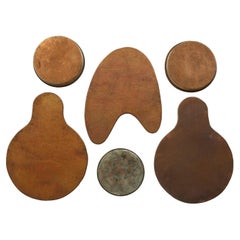 Collection of Six Copper Trays as Hanging Sculpture