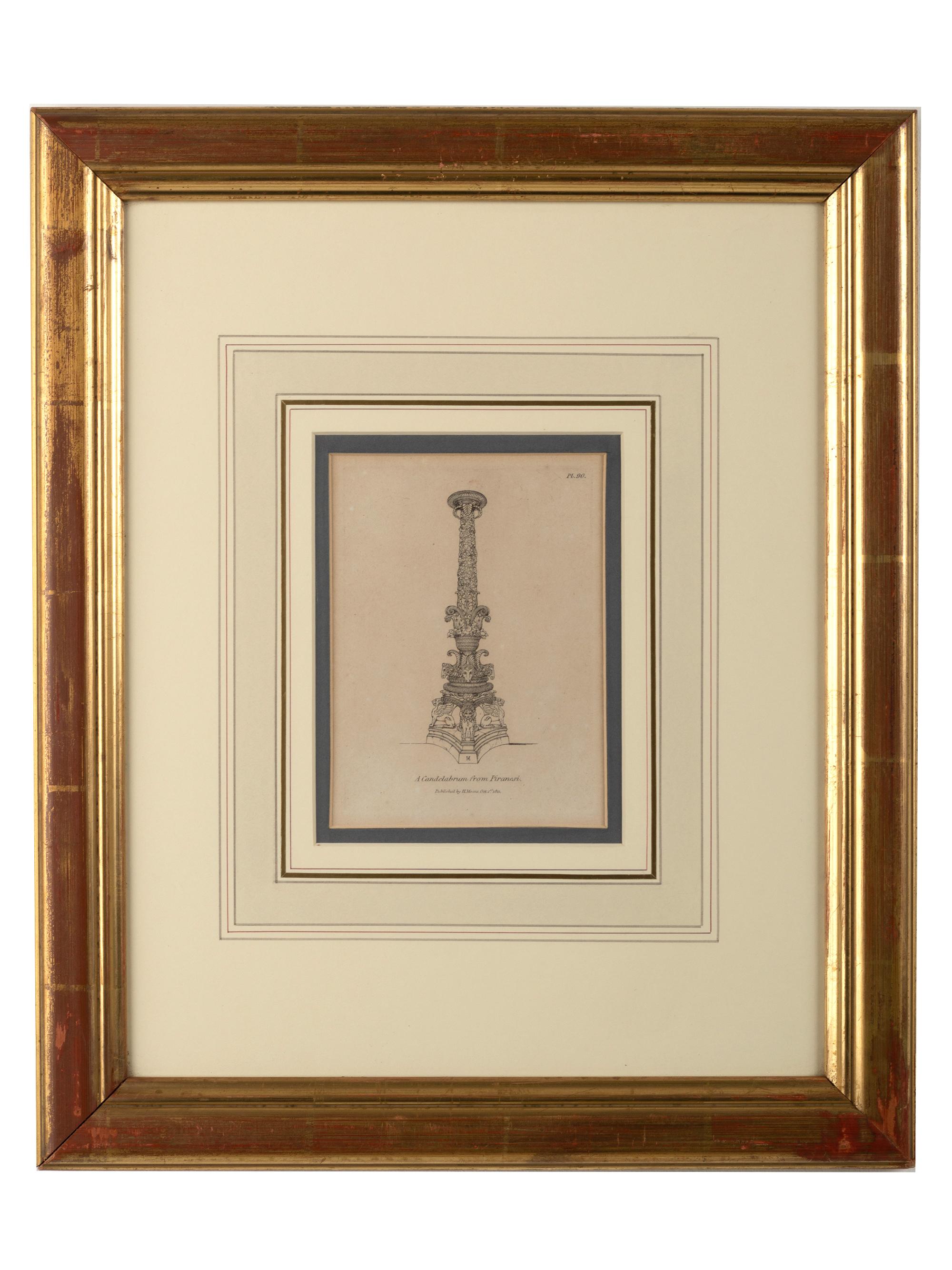 A collection of six framed antique 19th century Henry Moses fine engravings.

Depicting collections of antique vases, tripods candelabras etc.
Copper plate engraving published, by Henry Moses, London, circa 1811.

Henry Moses (1782-1870)
One