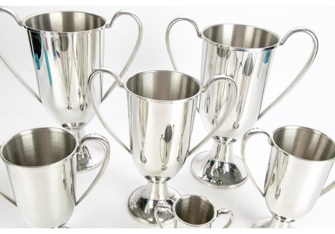Colección De Seis Copas Trofeo Graduadas De Peltre Woodbury Regencia de Hollywood en venta