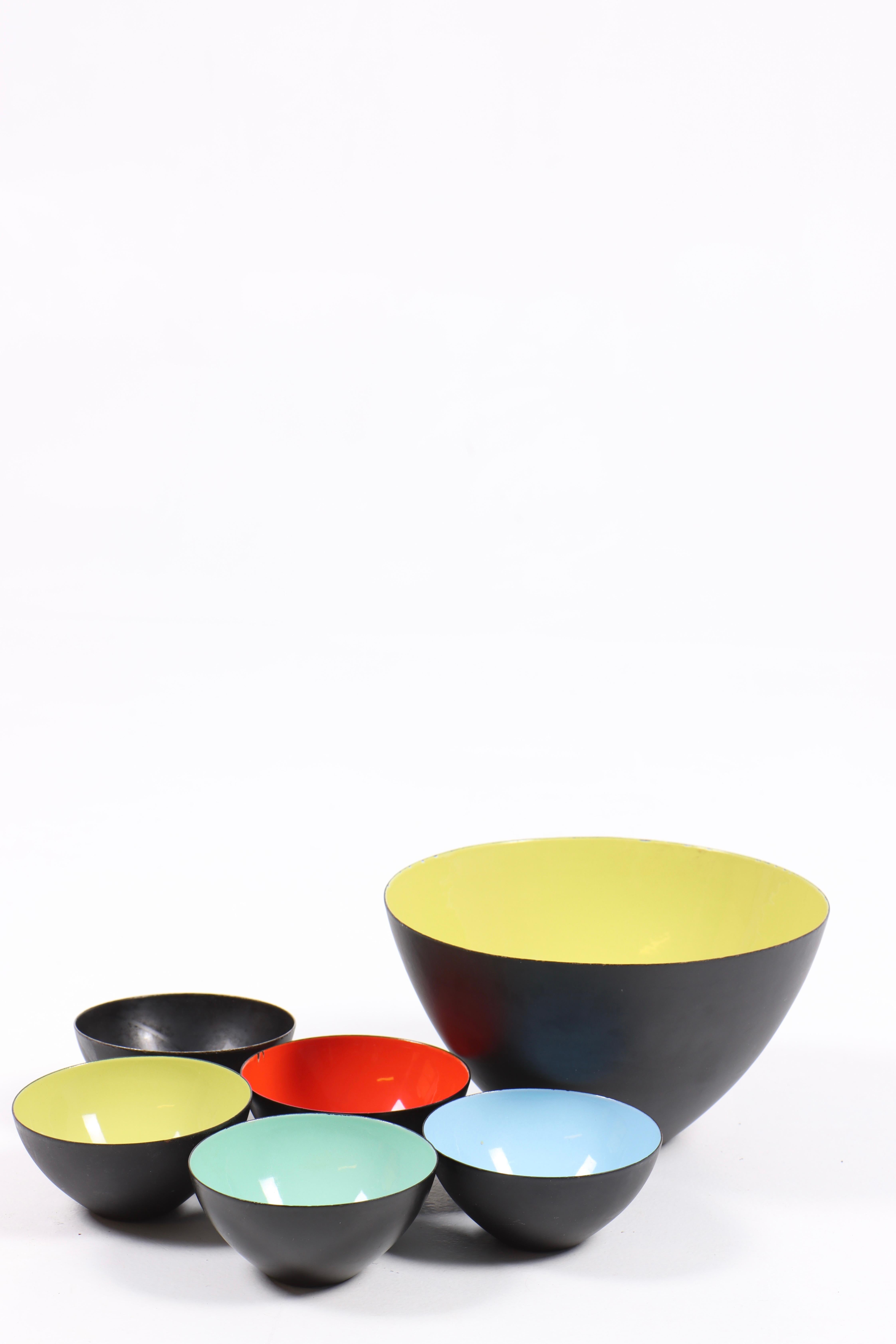 Scandinavian Collection of Six Krenit Bowls by Herbert Krenchel, Made in Denmark, 1950s For Sale