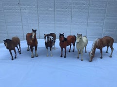 Collection of Six Large Vintage Breyer Horses