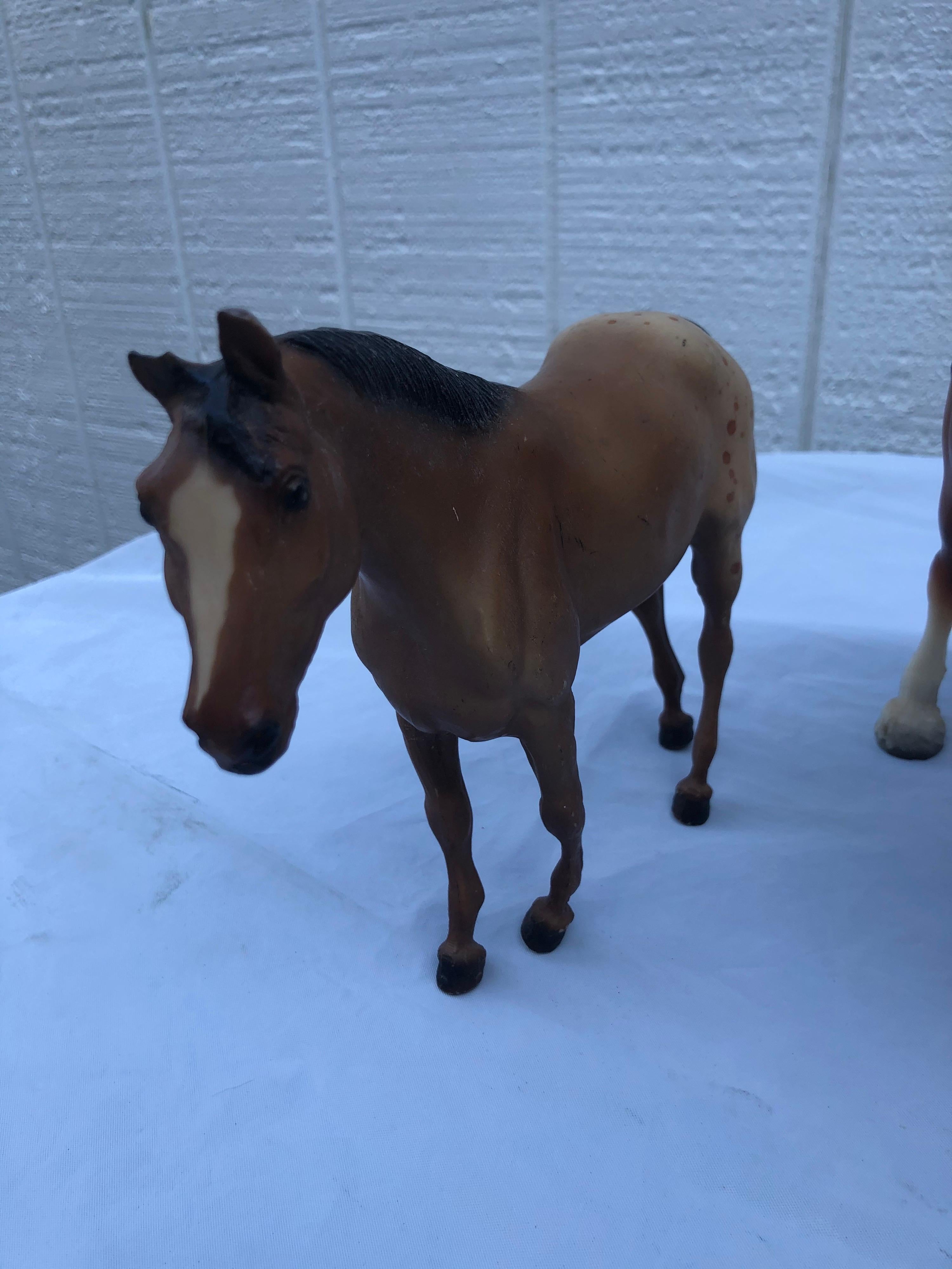 Molded Collection of Six Large Vintage Breyer Horses