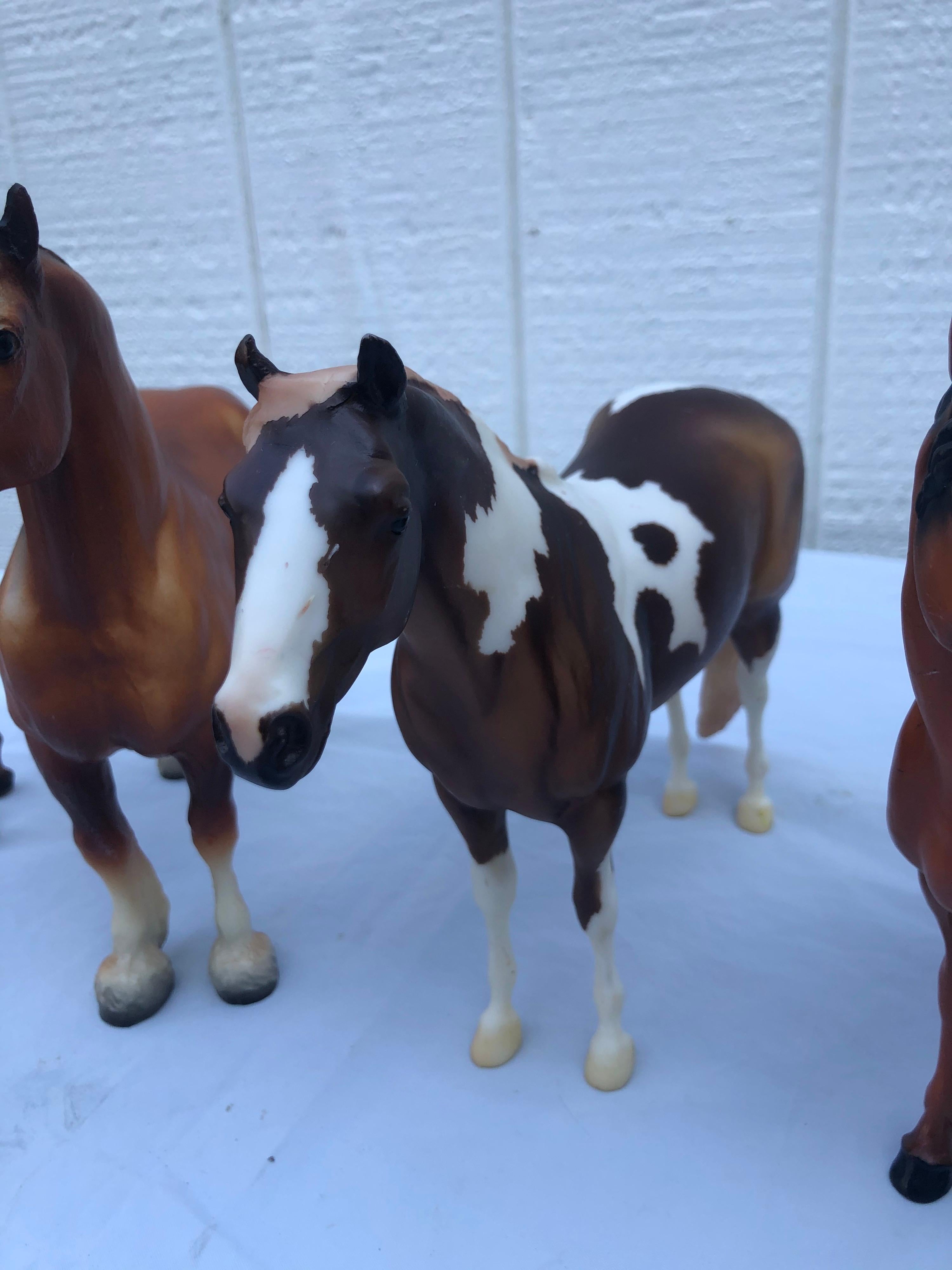 Late 20th Century Collection of Six Large Vintage Breyer Horses