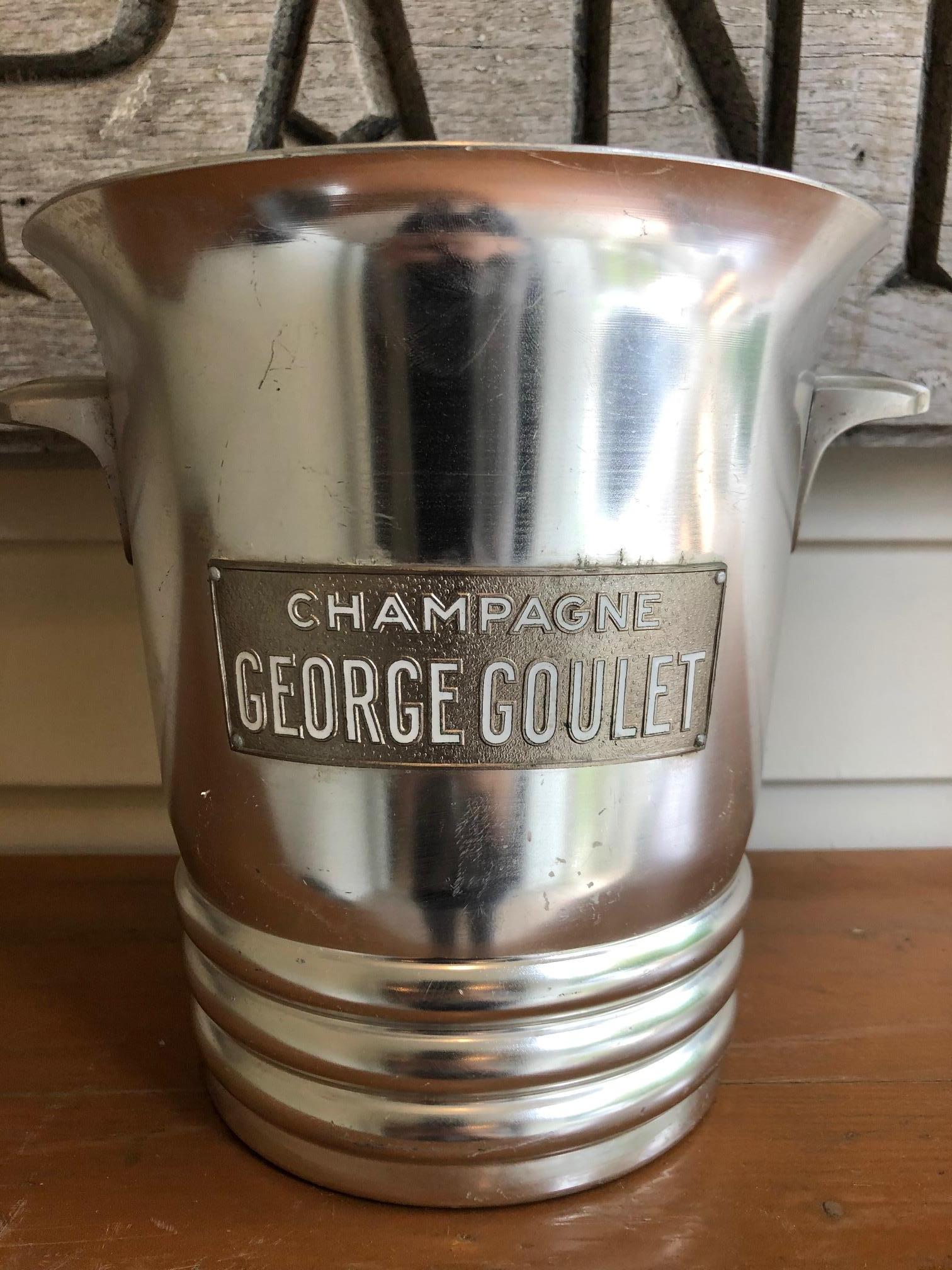 Collection of Six Marvelous Vintage Graphic Champagne Buckets Wine Coolers 7
