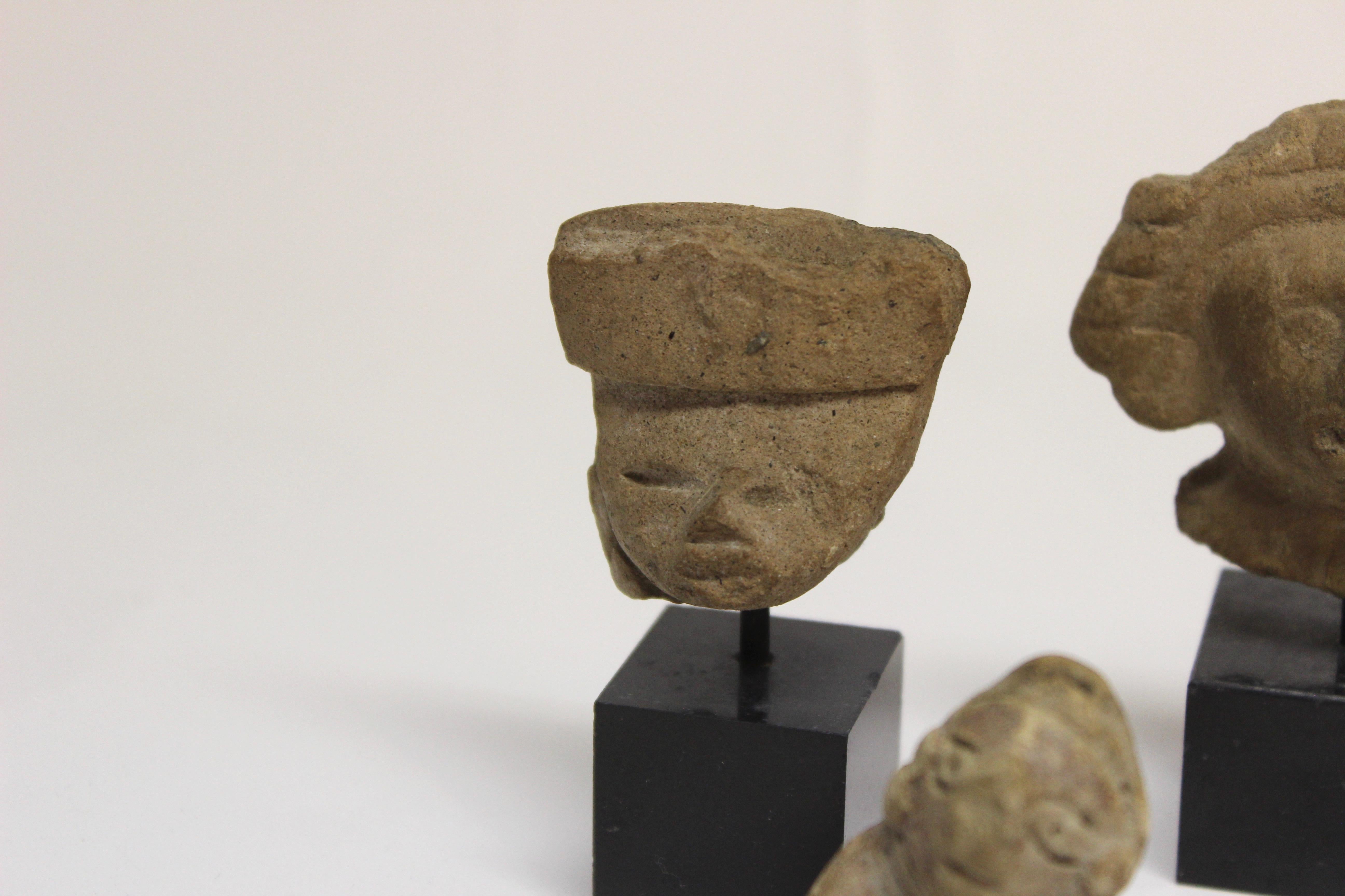 Stone Collection of Six Precolumbian Pottery Figures