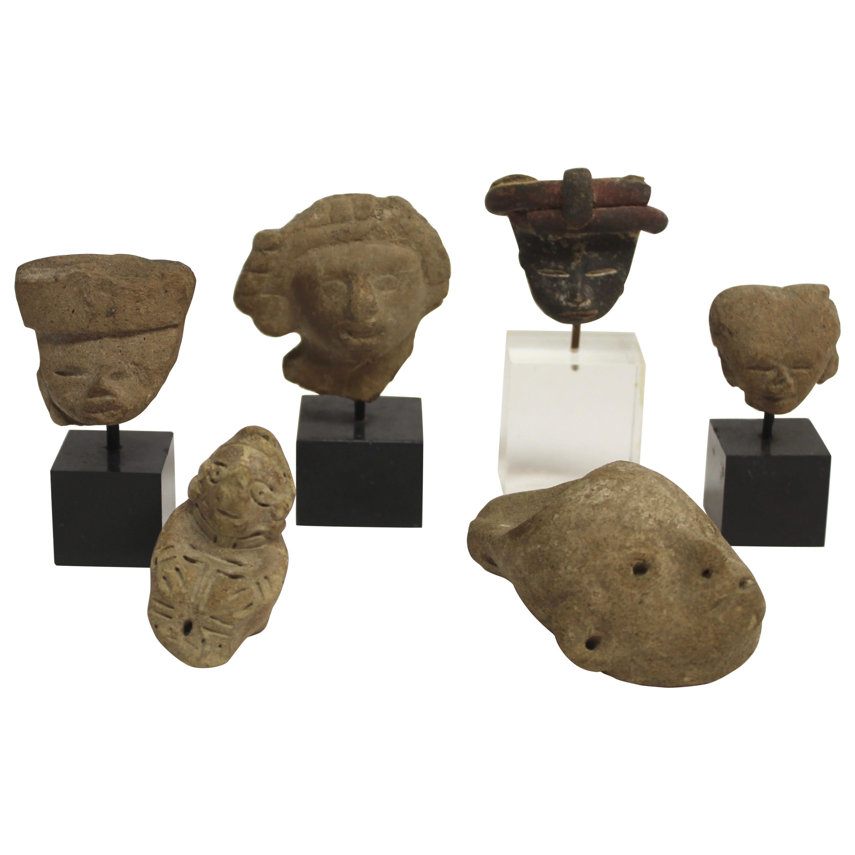 Collection of Six Precolumbian Pottery Figures