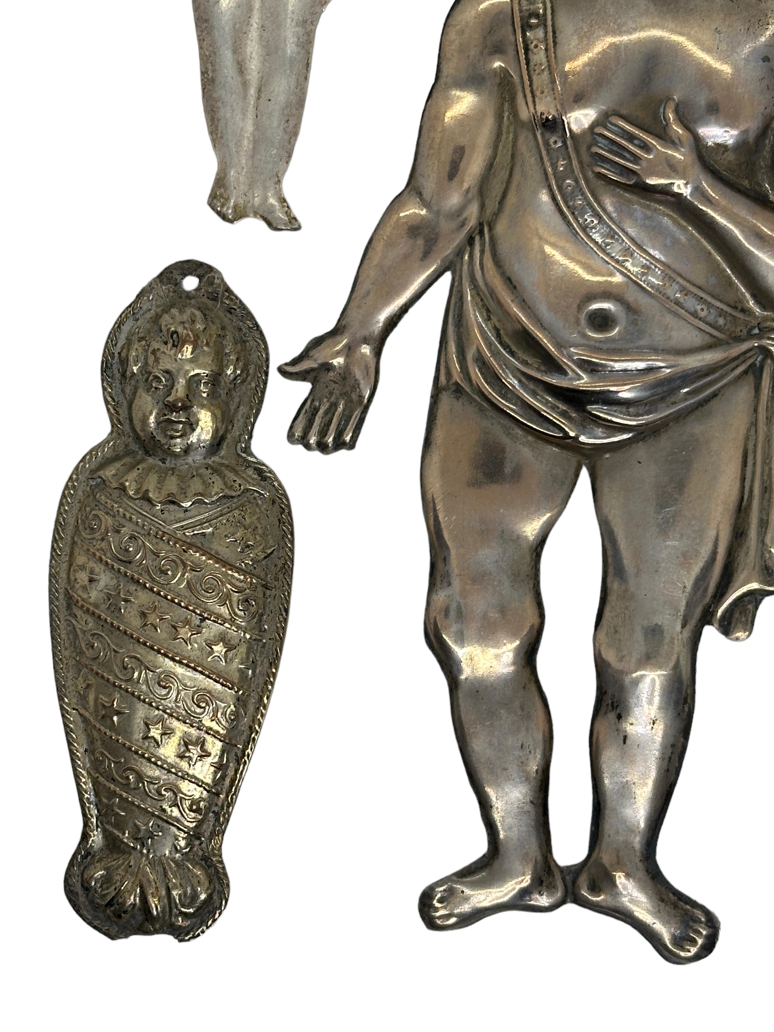Kollektion von sechs silbernen figurativen Ex Voto-Kinderfiguren, antik, Italien, 1900er Jahre (Versilbert) im Angebot
