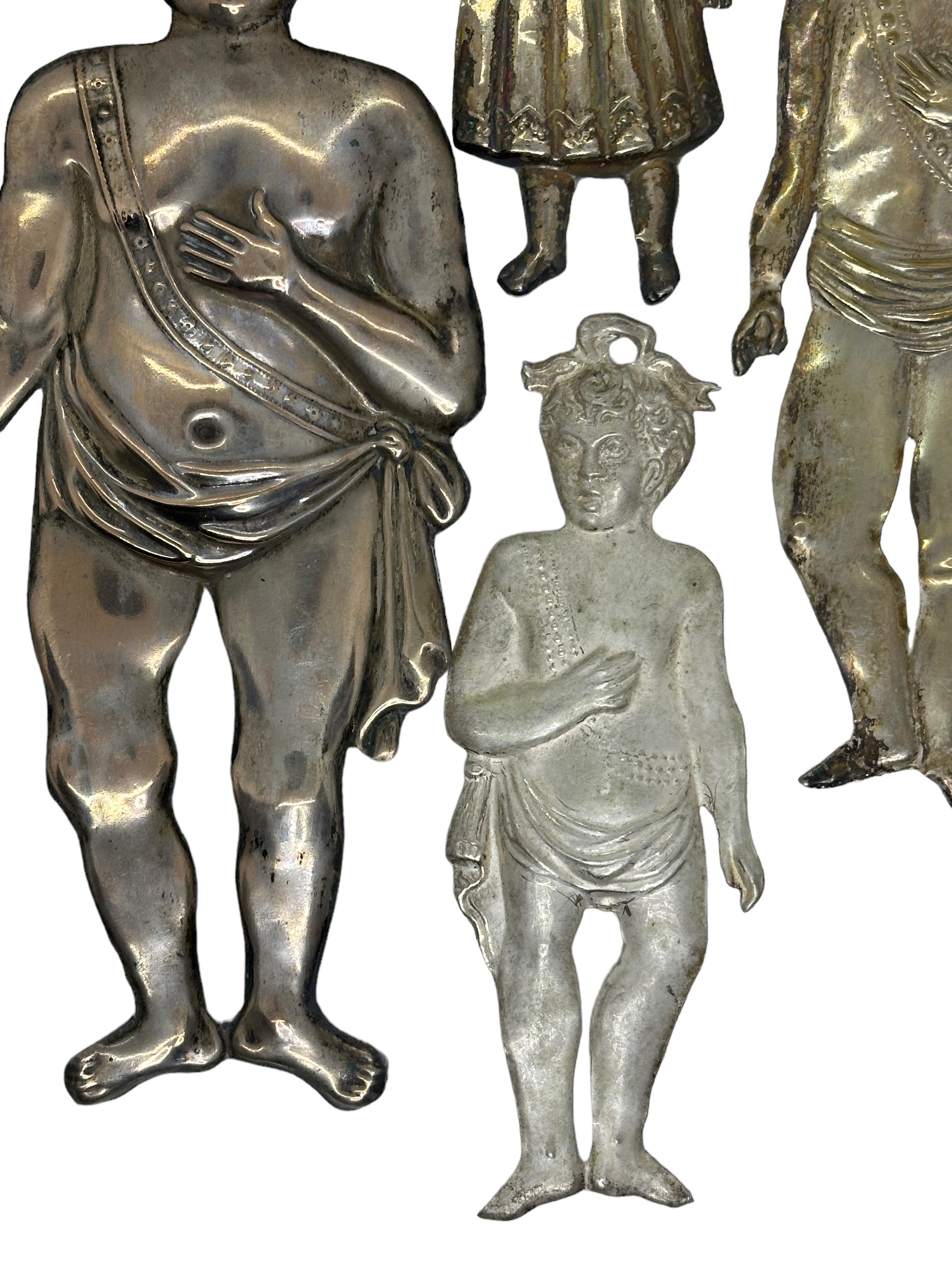 20th Century Collection of Six Silver Figurative Ex Voto Infant Child Antique Italy, 1900s For Sale