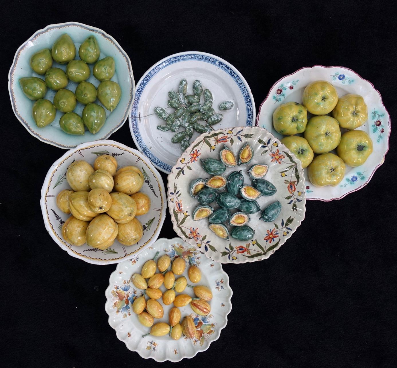 Faience Collection of Six Trompe L’oeil Plates