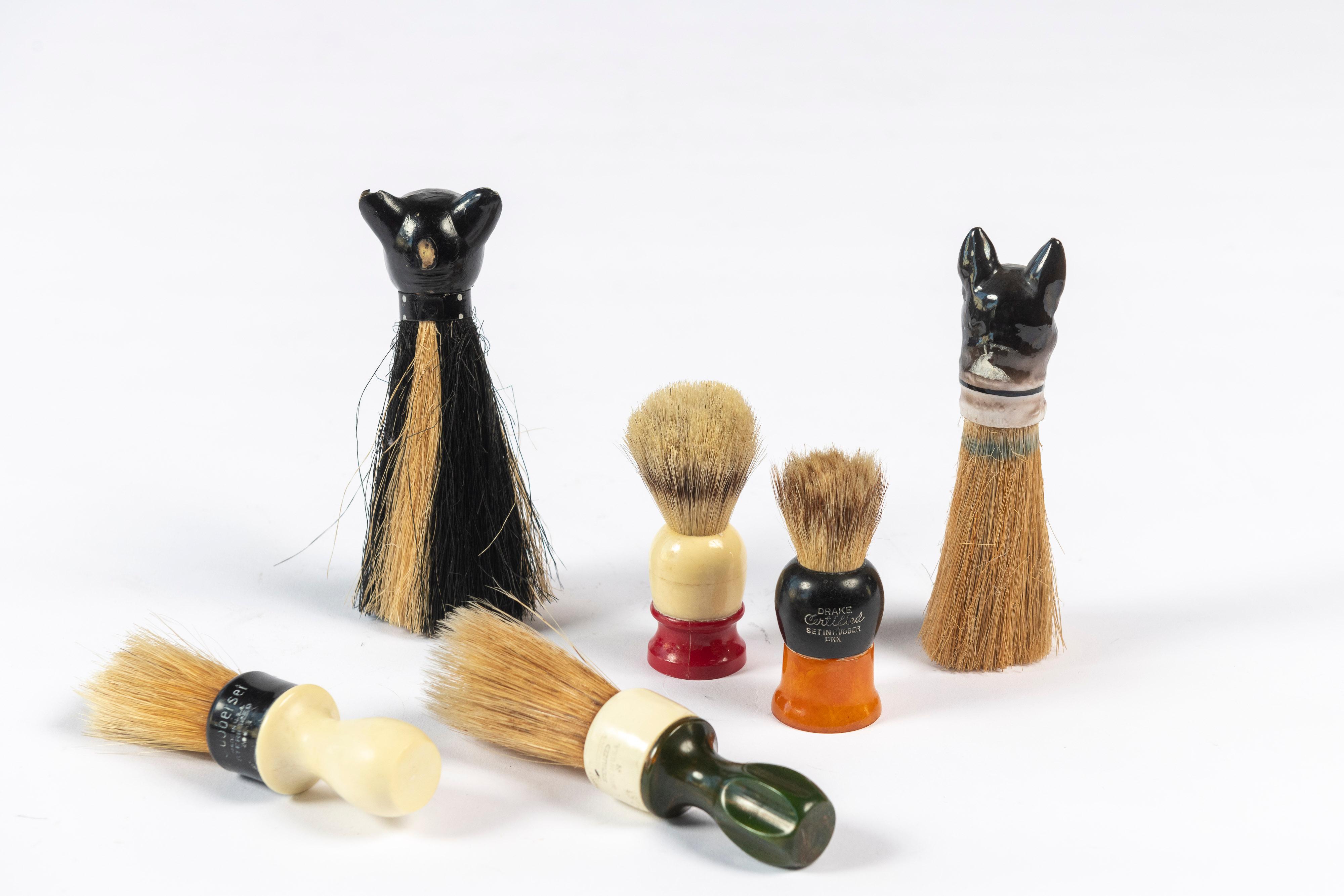 Collection of Six Unique Vintage Shaving Brushes  2