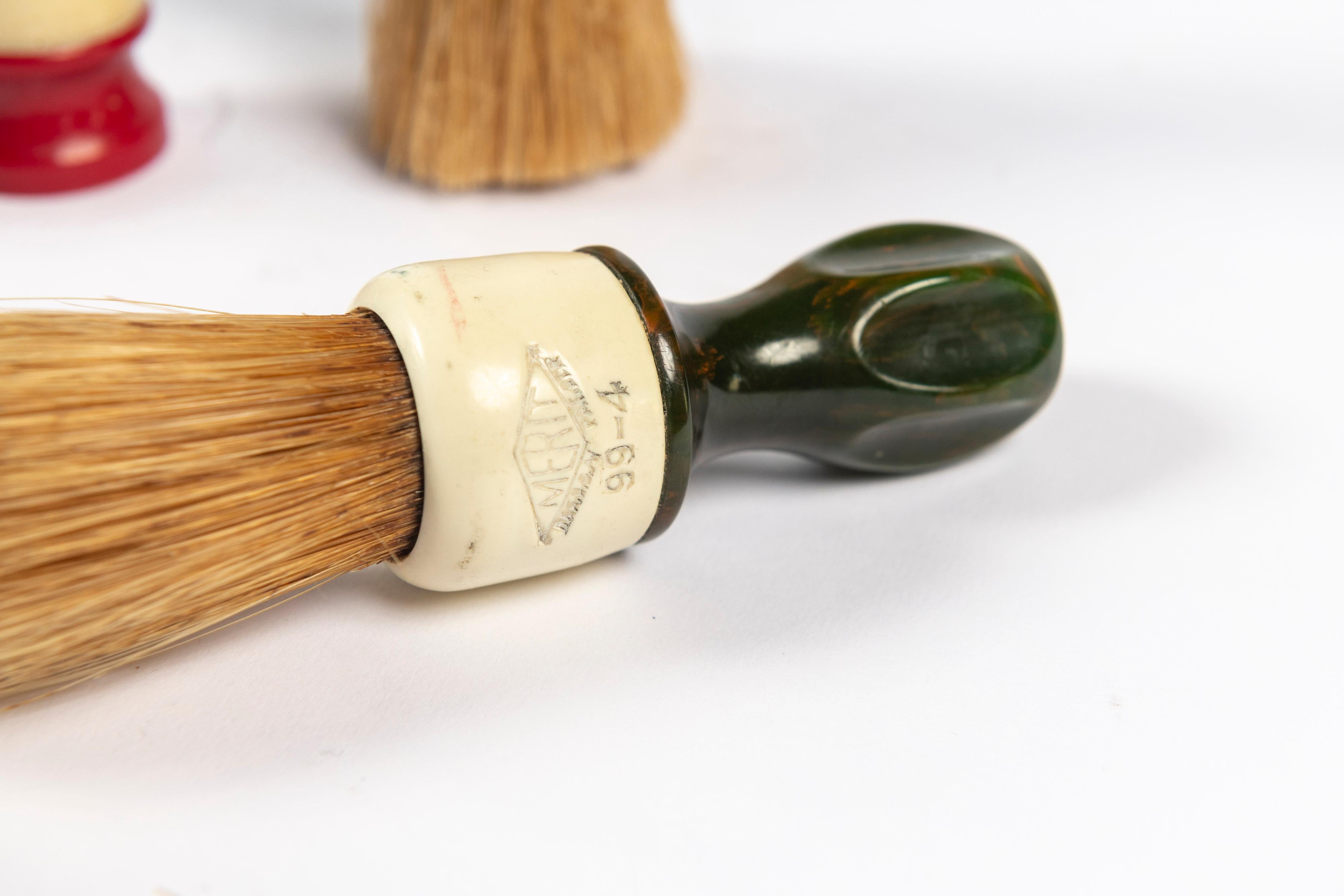 Collection of Six Unique Vintage Shaving Brushes  In Good Condition In San Francisco, CA